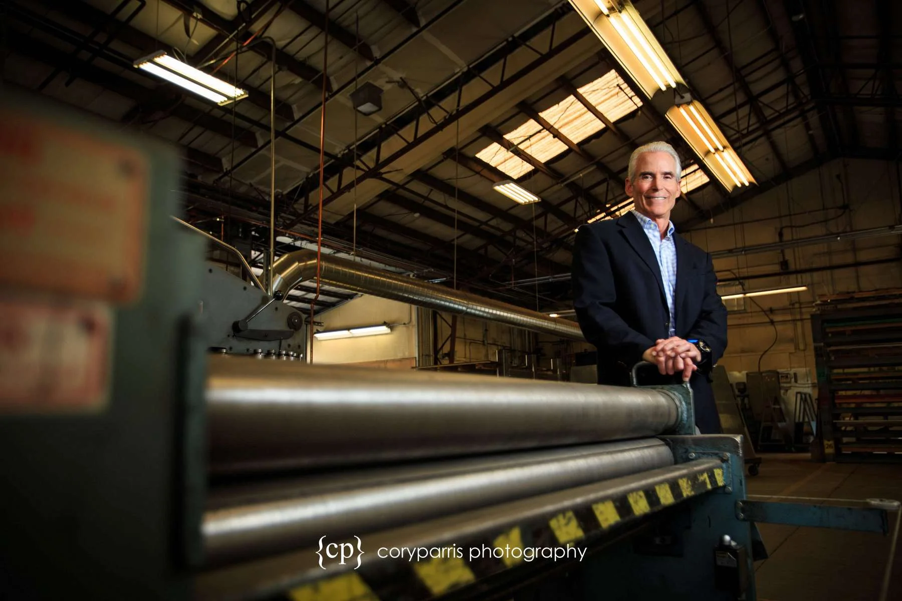 Executive Portrait of the CEO of PSF Mechanical taken in their shop. 