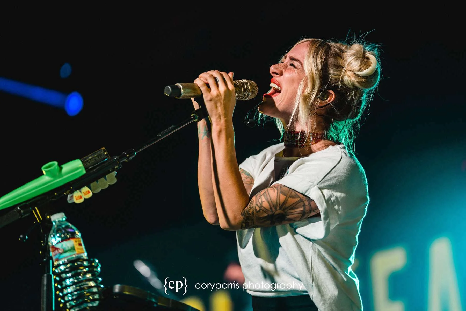 Sarah Blackwood of Walk Off The Earth performing at the closing of the Out & Equal Summit at the Washington State Convention Center in Seattle.