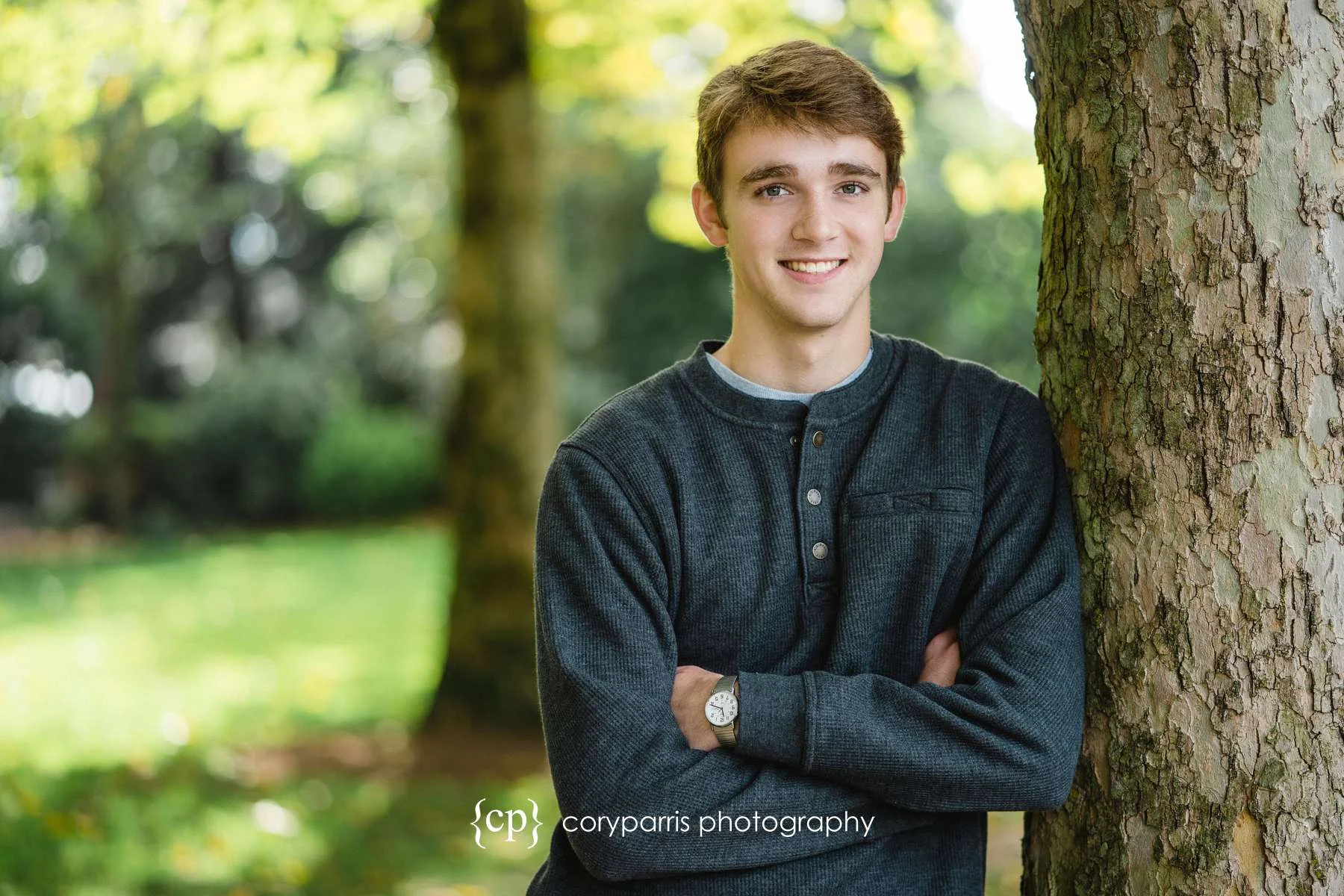 Hohn’s high school senior portrait at Bellevue Downtown Park
