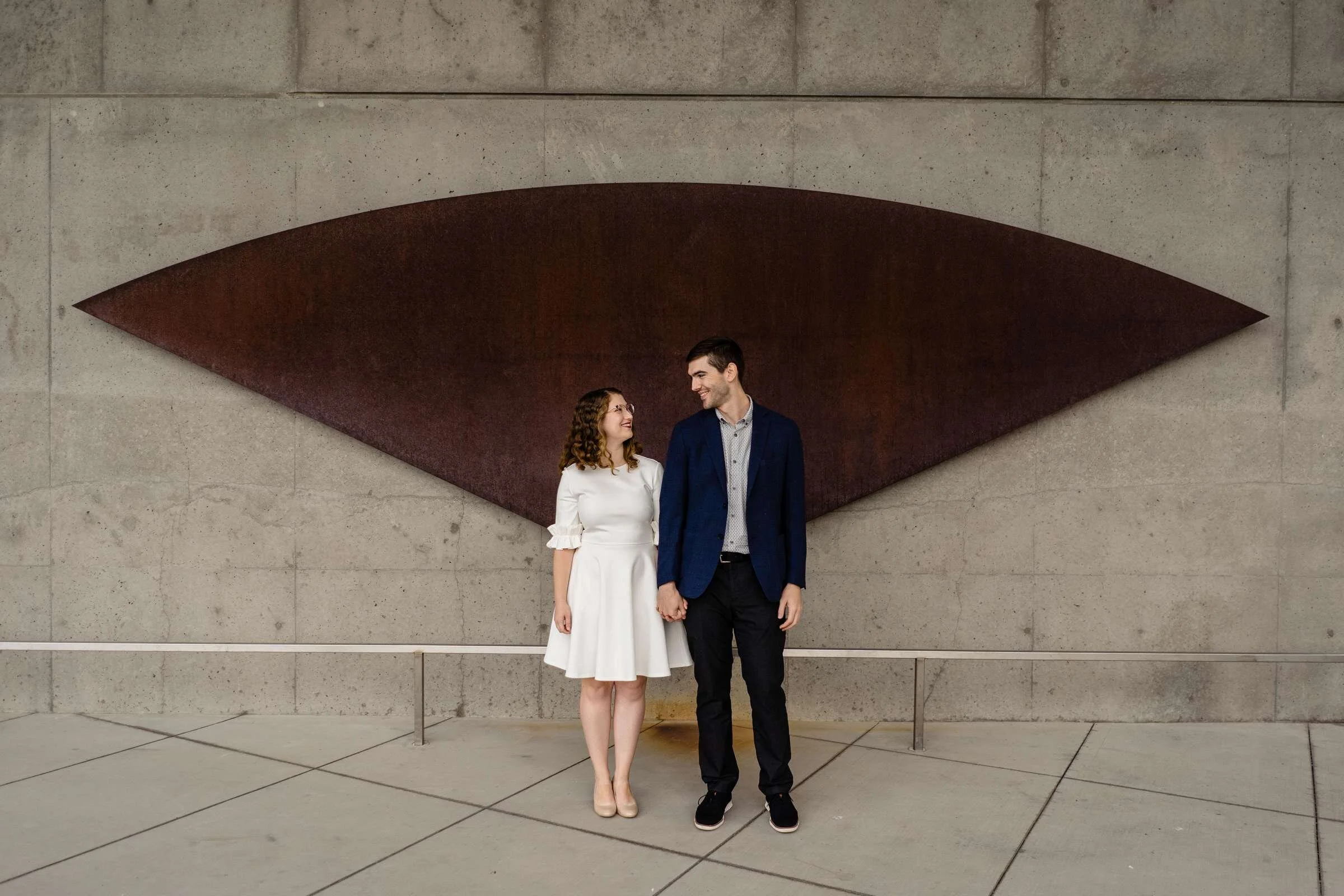 olympic sculpture park engagement portrait graphical