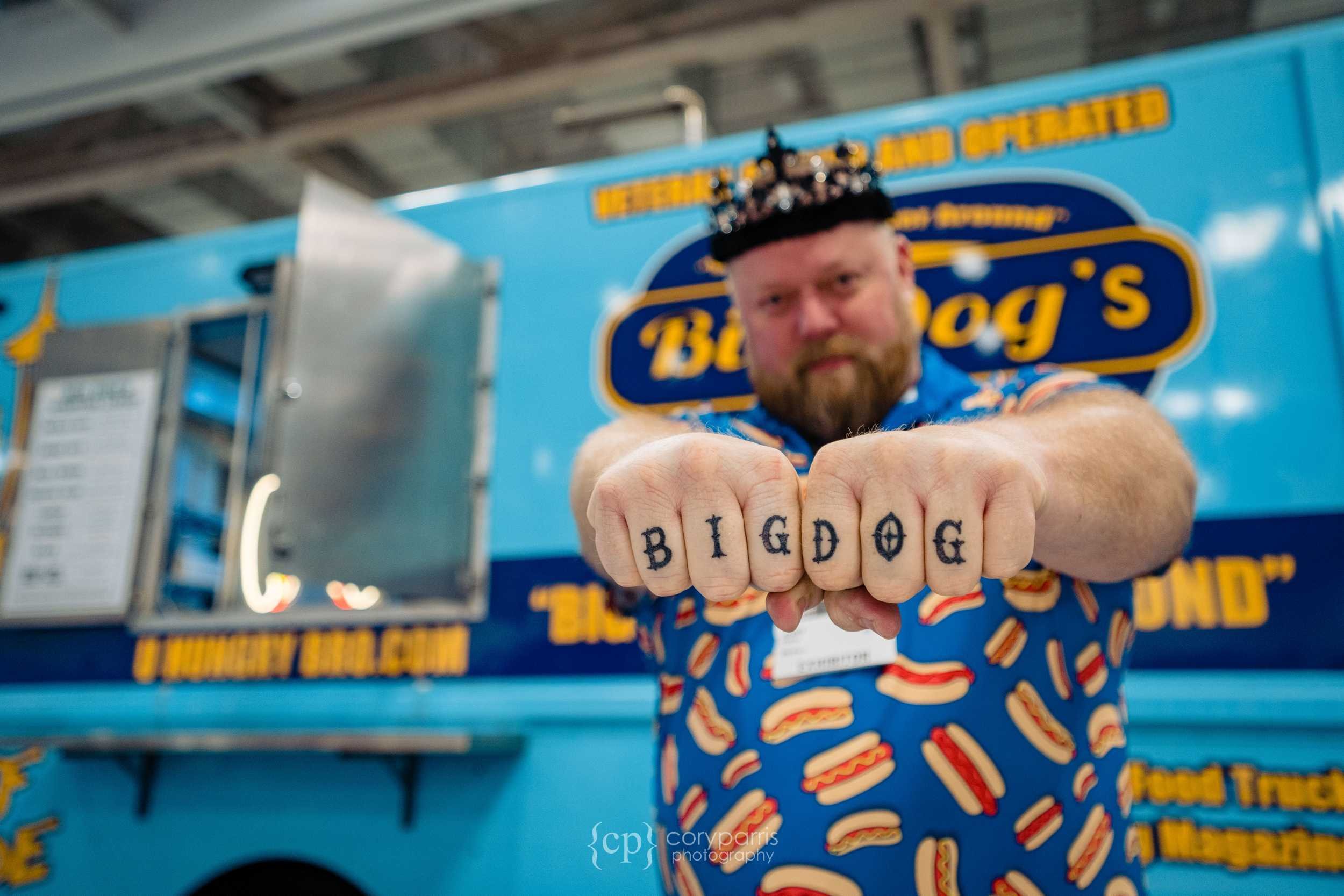  Big Dog’s hot dog truck with the Big Dog himself 
