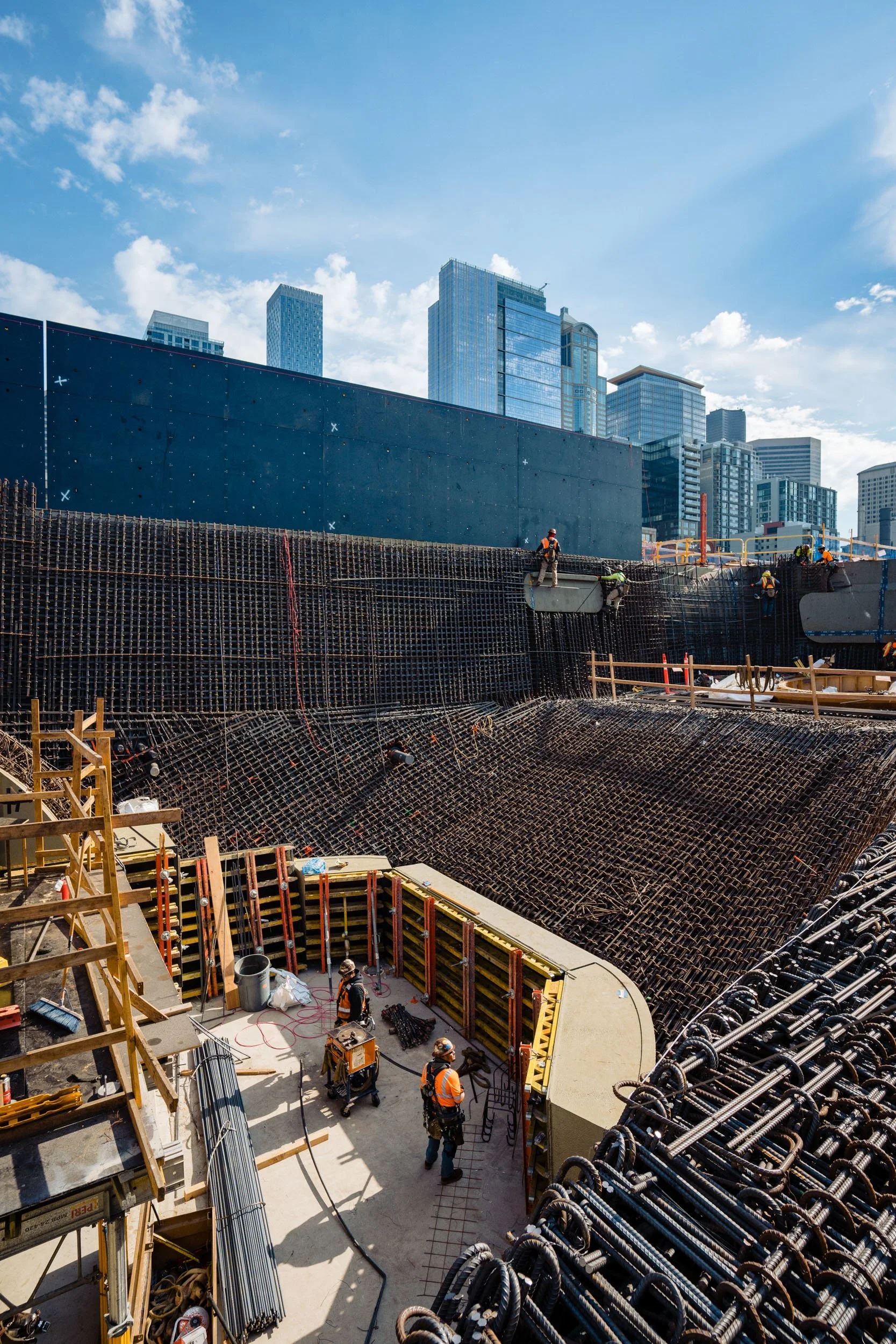 Construction Photography of large industrial site in Seattle