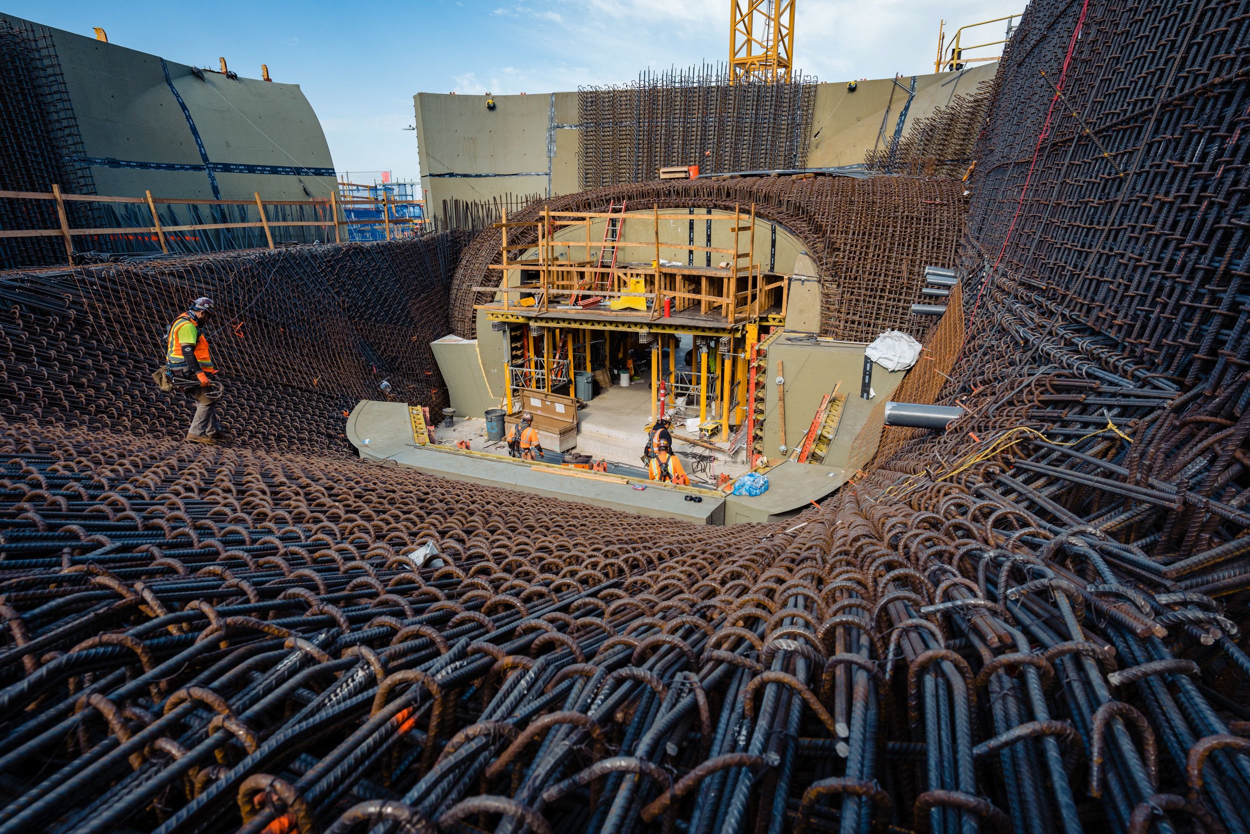 The Seattle Aquarium during construction photography