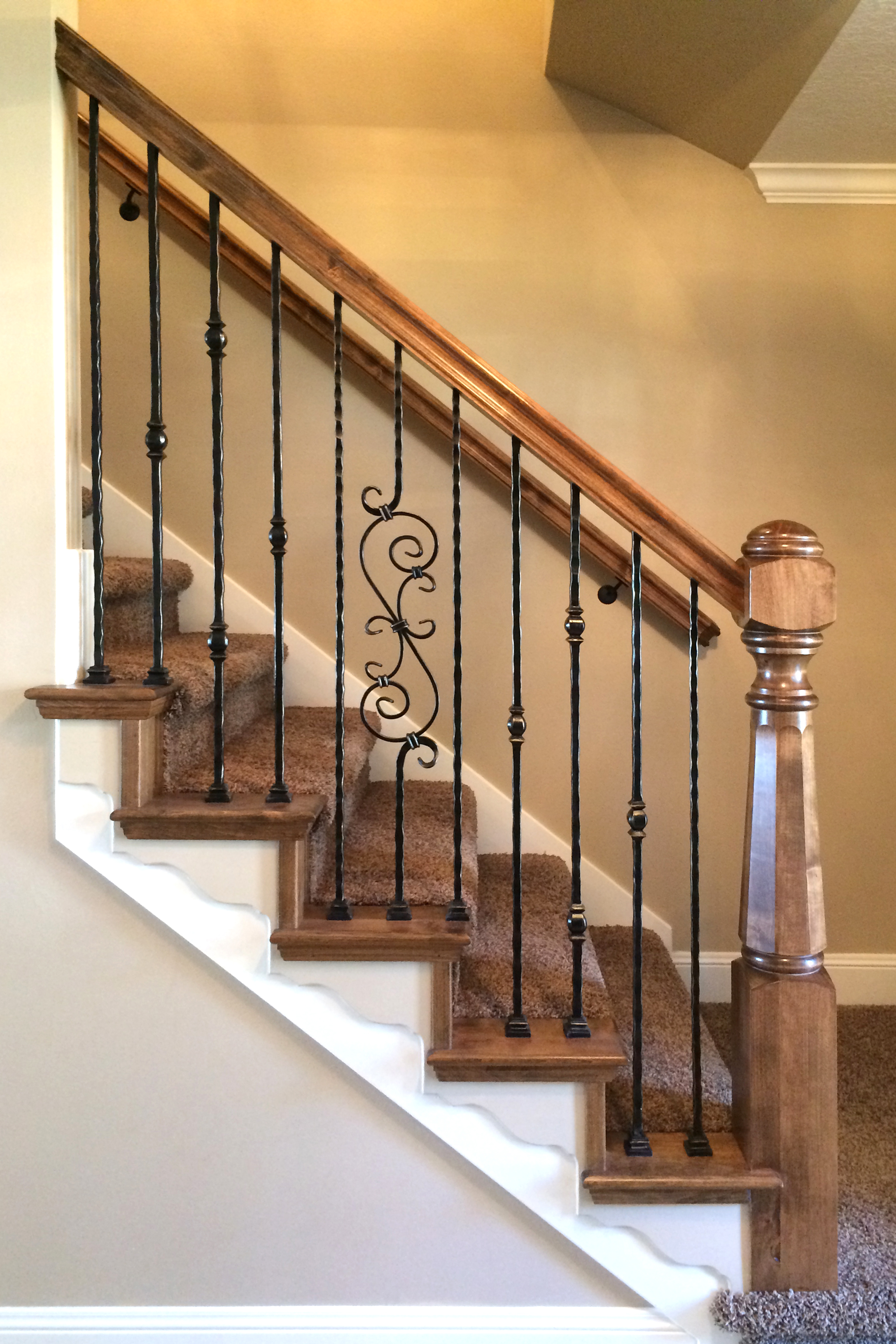 Wood Iron Baluster Combinations Titan Architectural