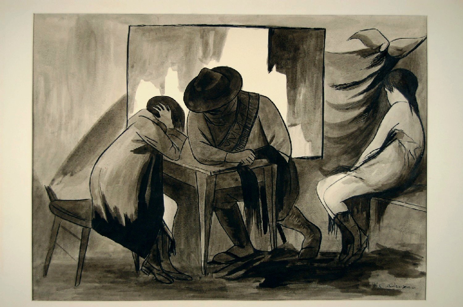 Orozco. Regreso. Ink wash on paper. 32.4 x 44.5cm. Circa 1915.jpg