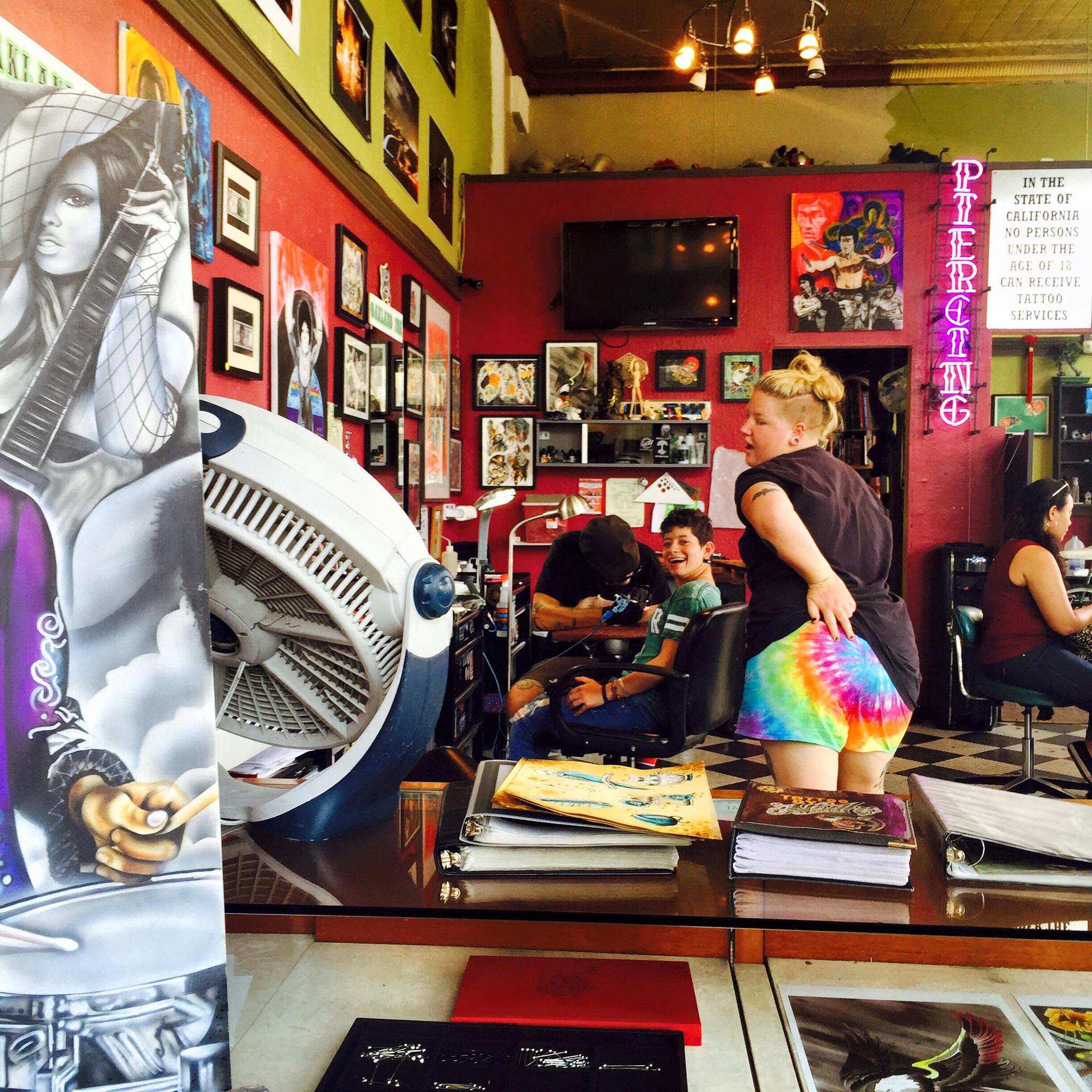 My friend and I playing around in Oakland