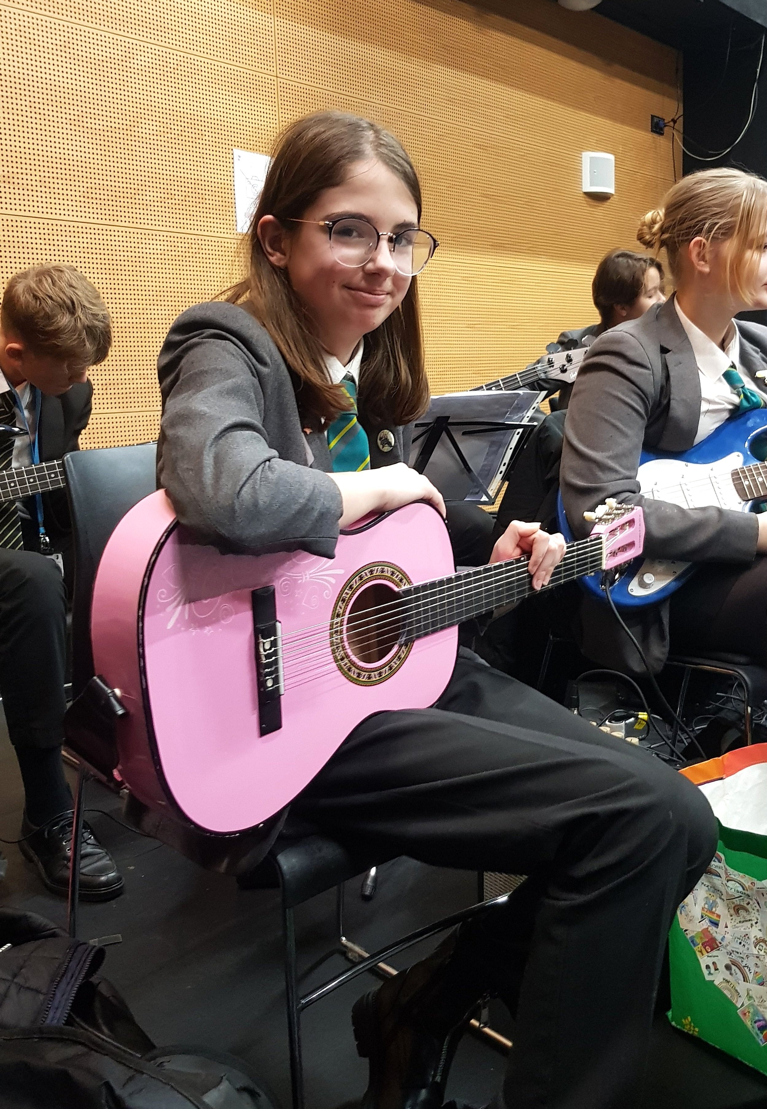 We do love a pink guitar