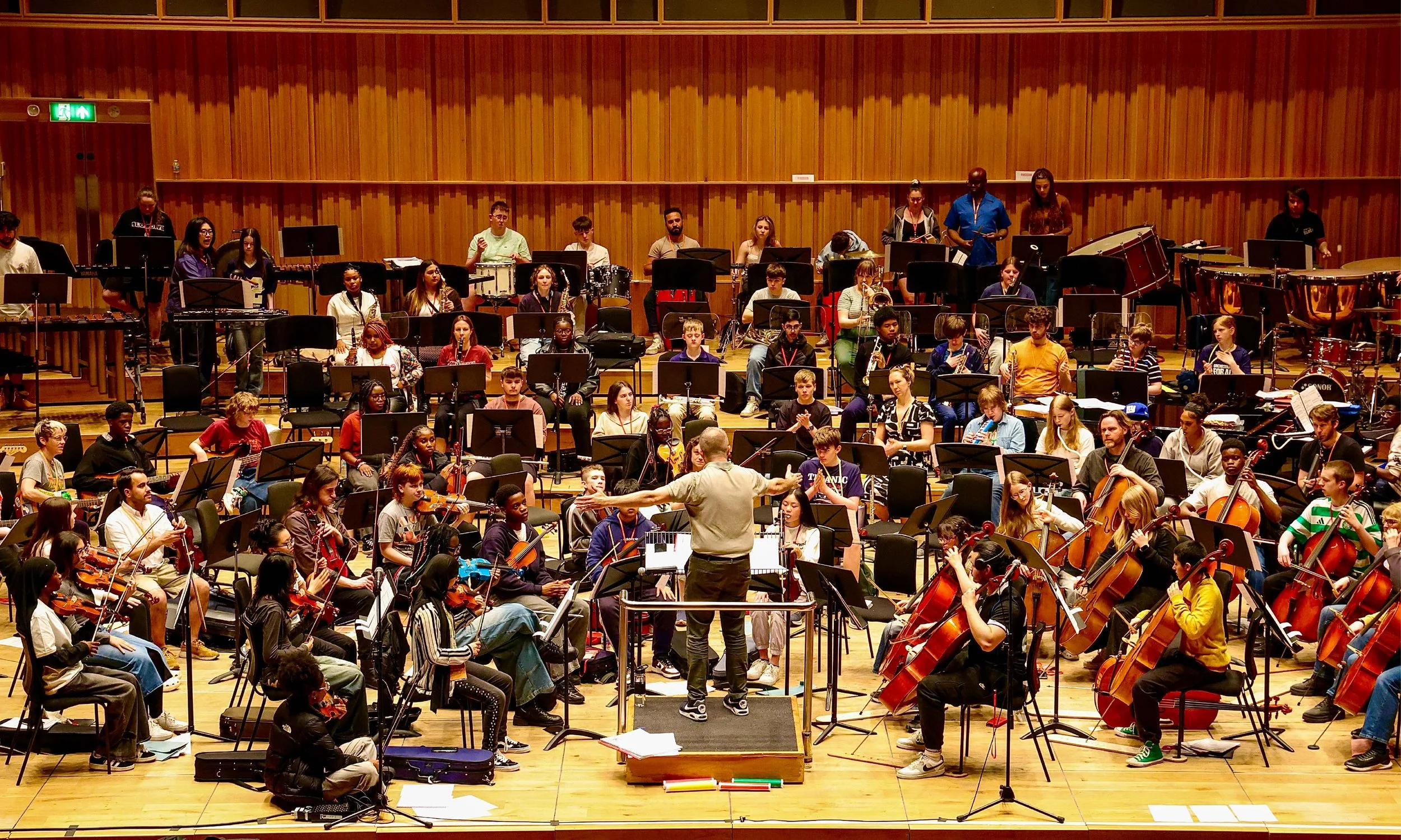 National Orchestra for All rehearsing at the Royal Birmingham Conservatoire.