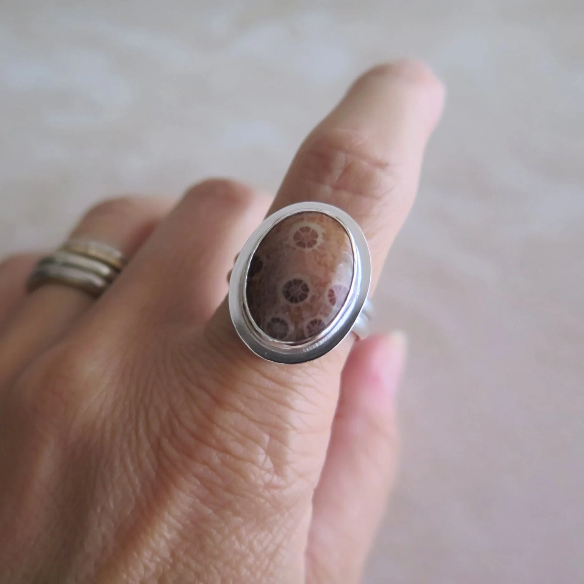 Fossil Coral Ring