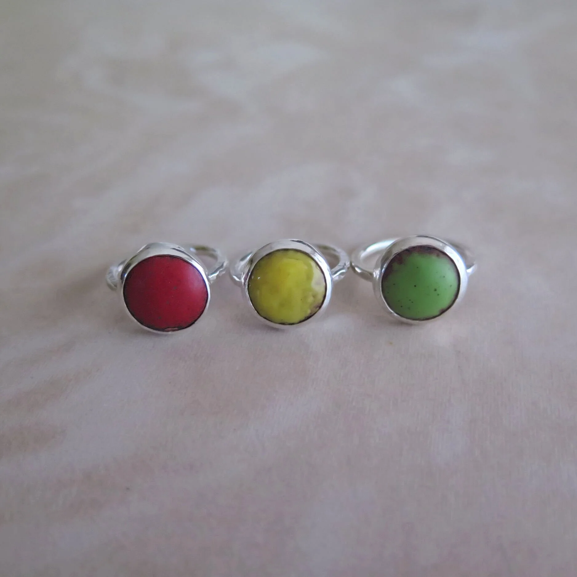 Enamel Dot Rings