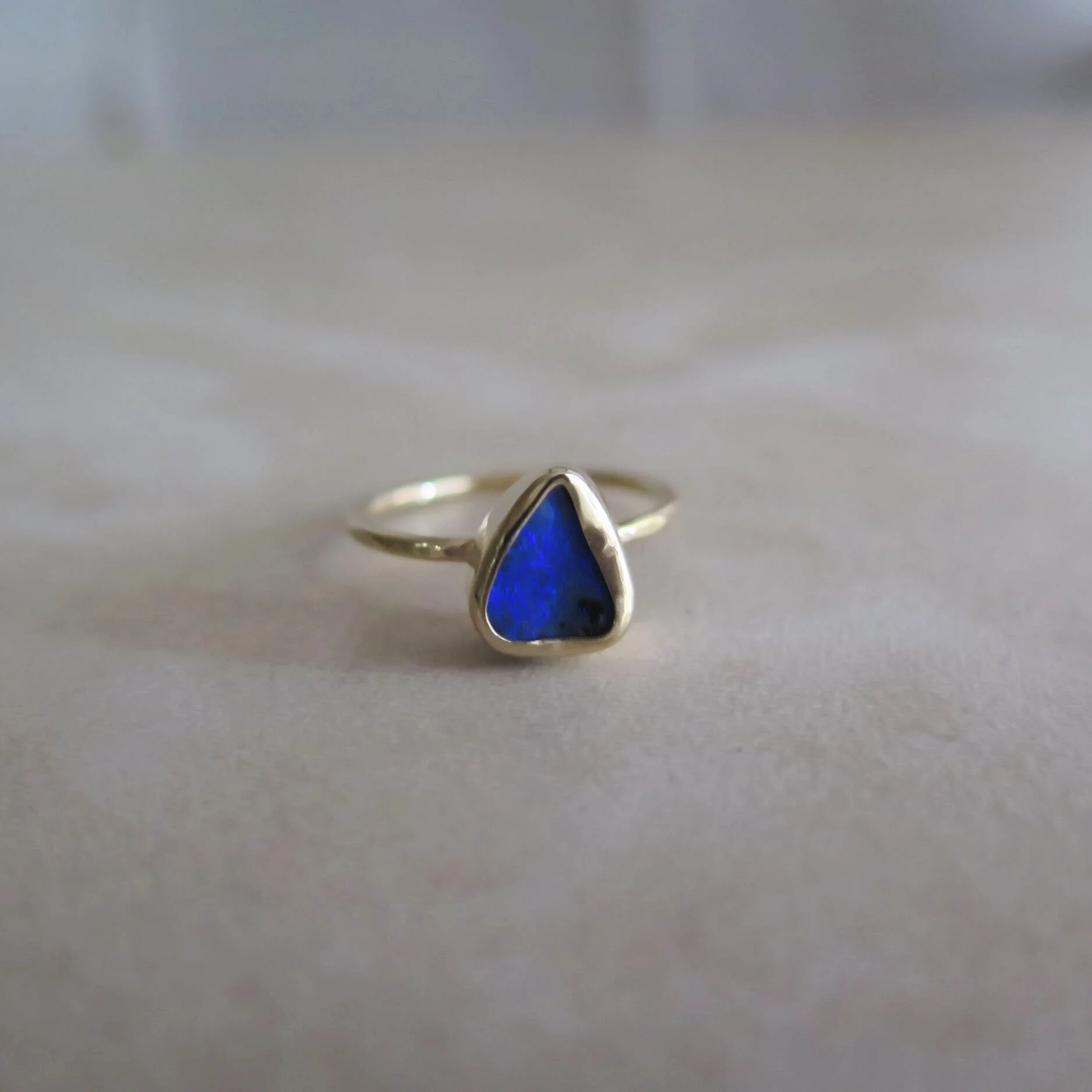 Boulder Opal Gemstone Ring