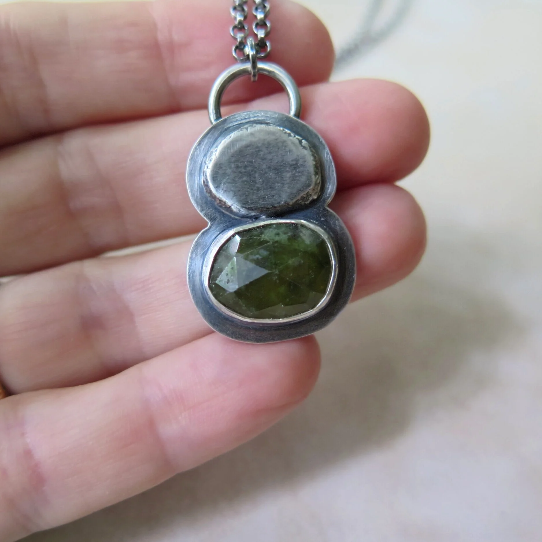 Vesuvianite Pebble Necklace