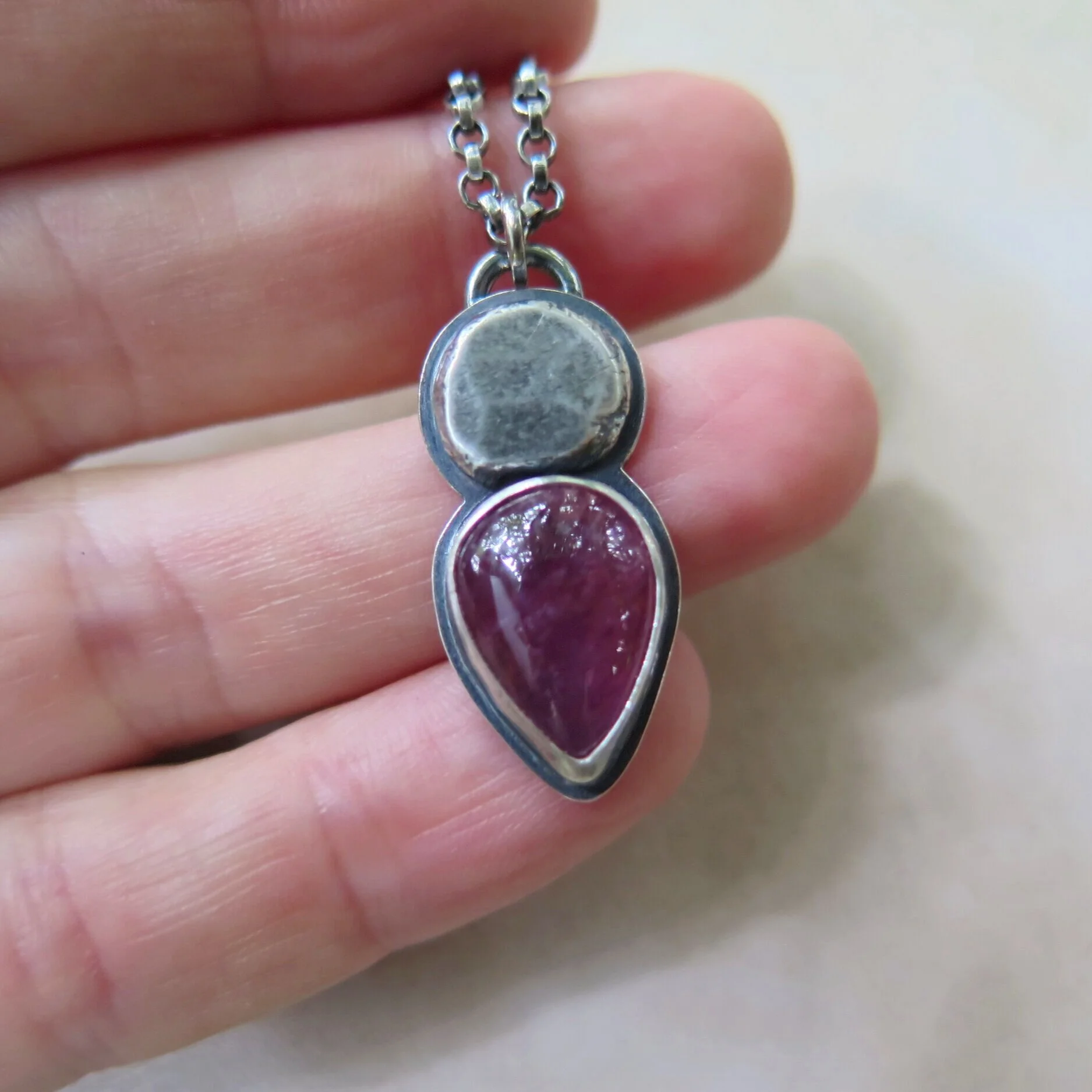 Ruby Pebble Necklace