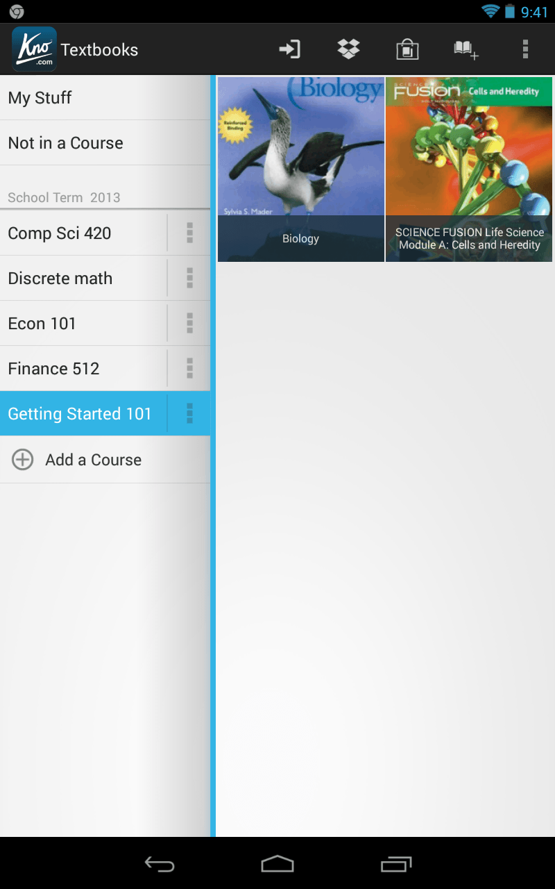 Course manager on Android