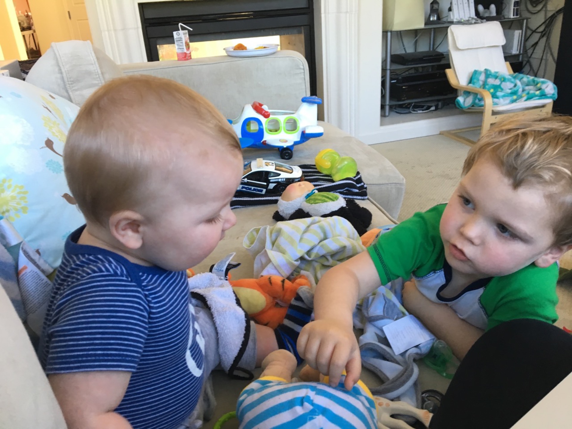 Arthur showing Quentin the babydoll
