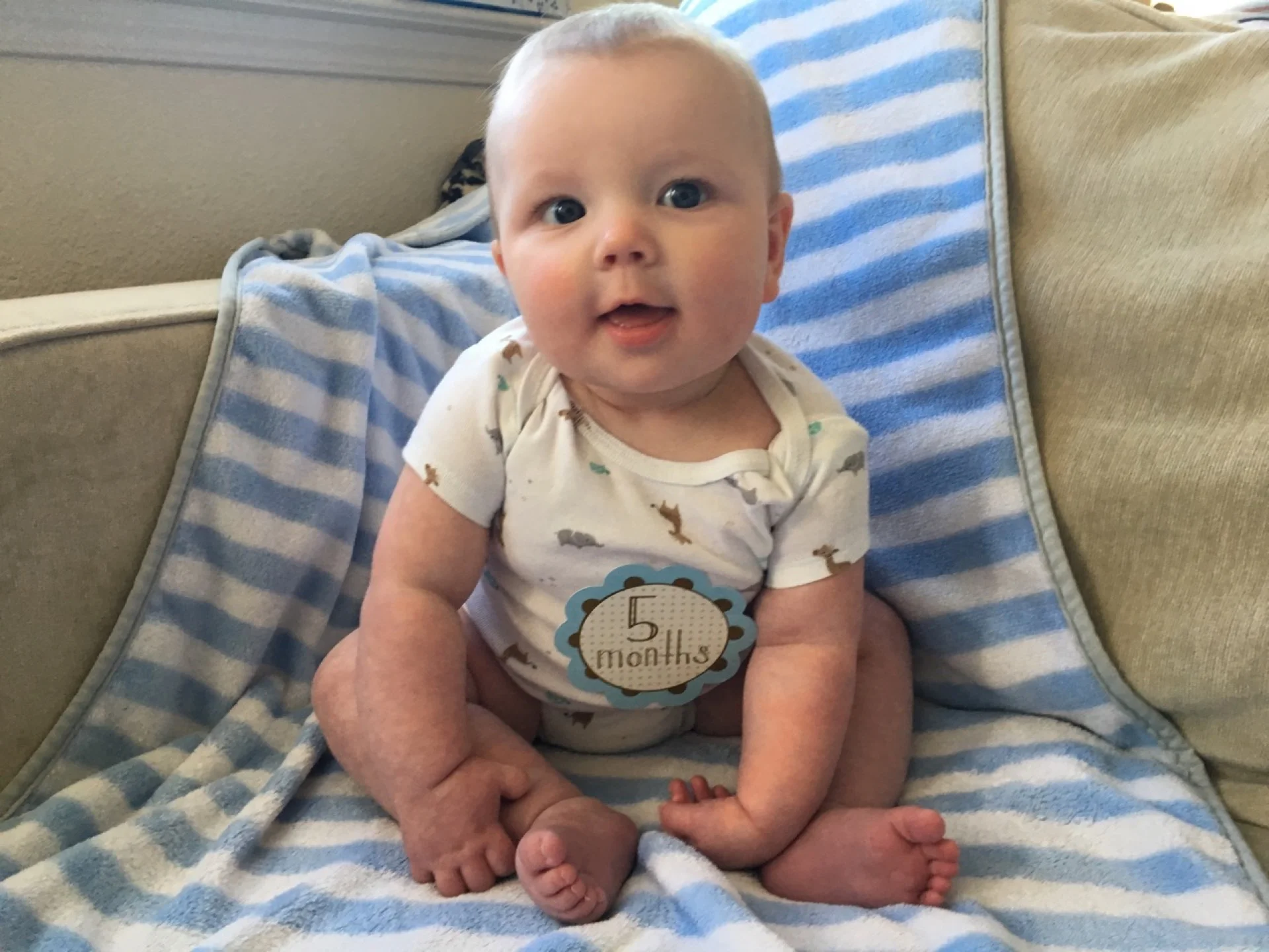 Almost sitting up by himself