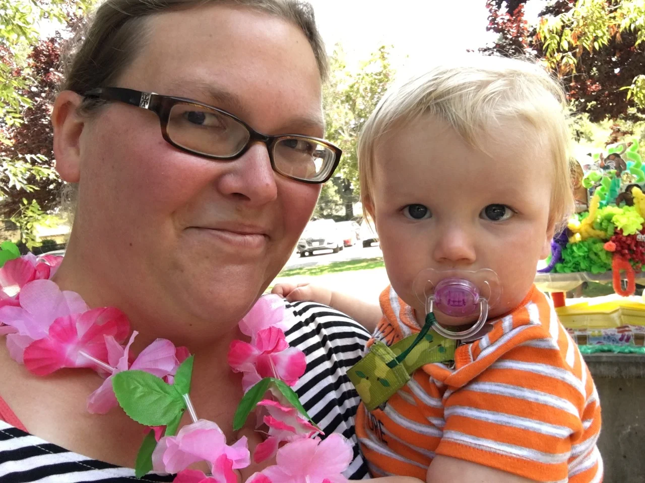 Selfie with mom at the party