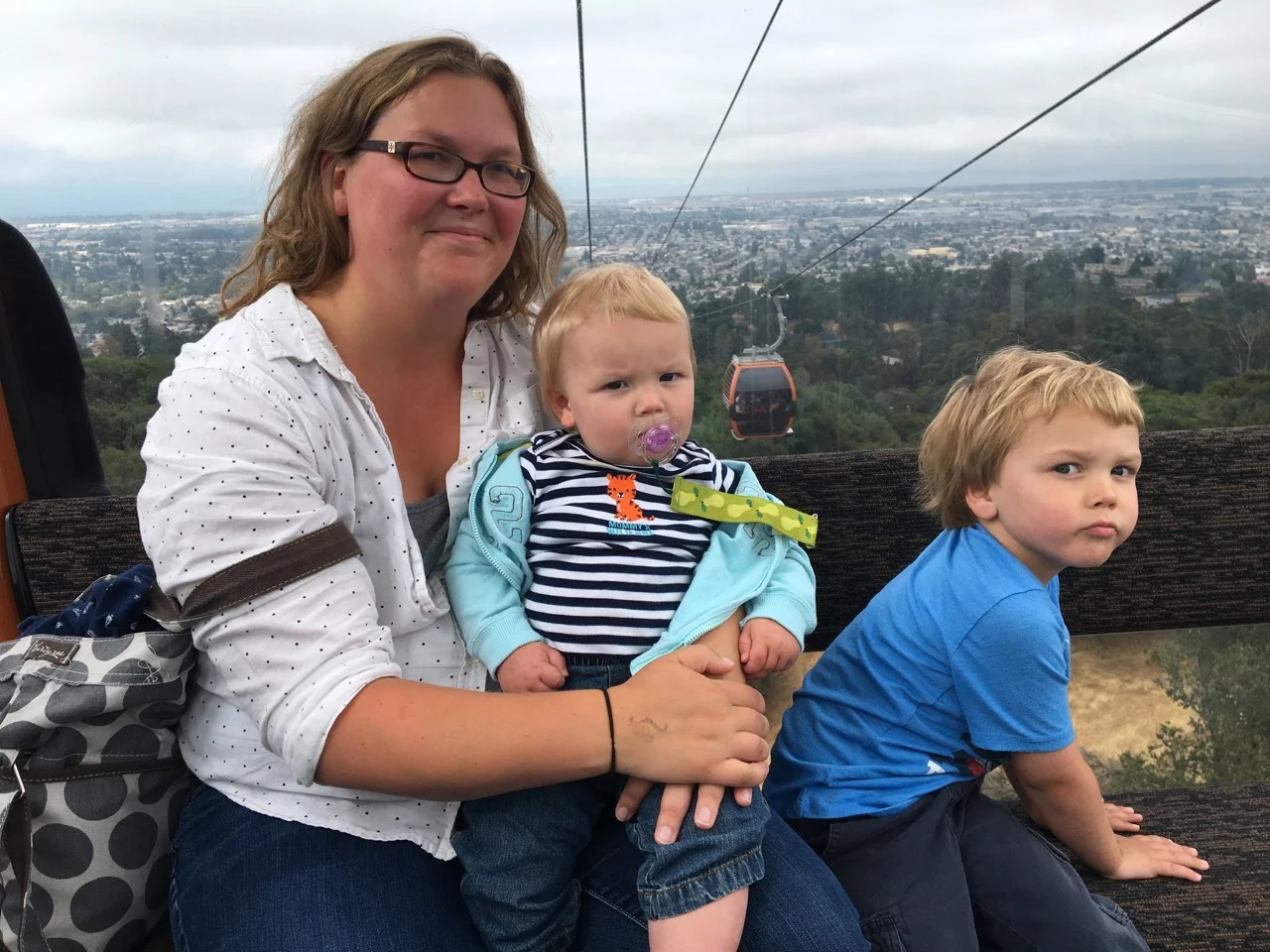 Riding the gondolas at the zoo