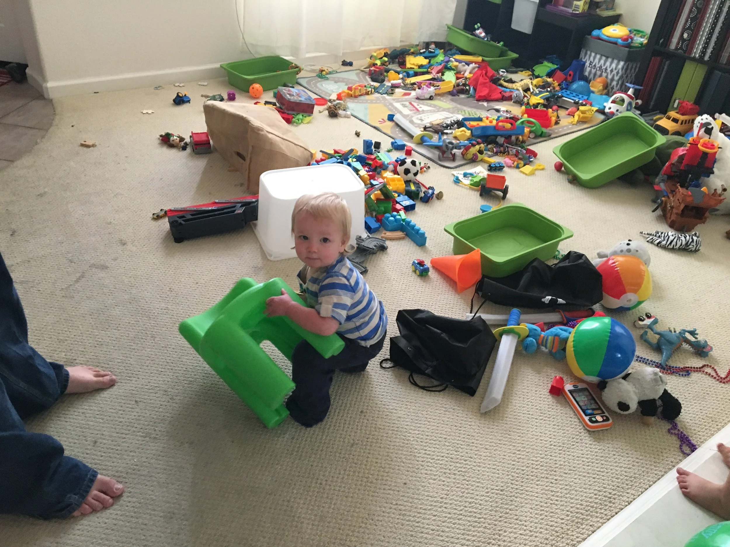 Loves carrying around his chair. Weird, I know.