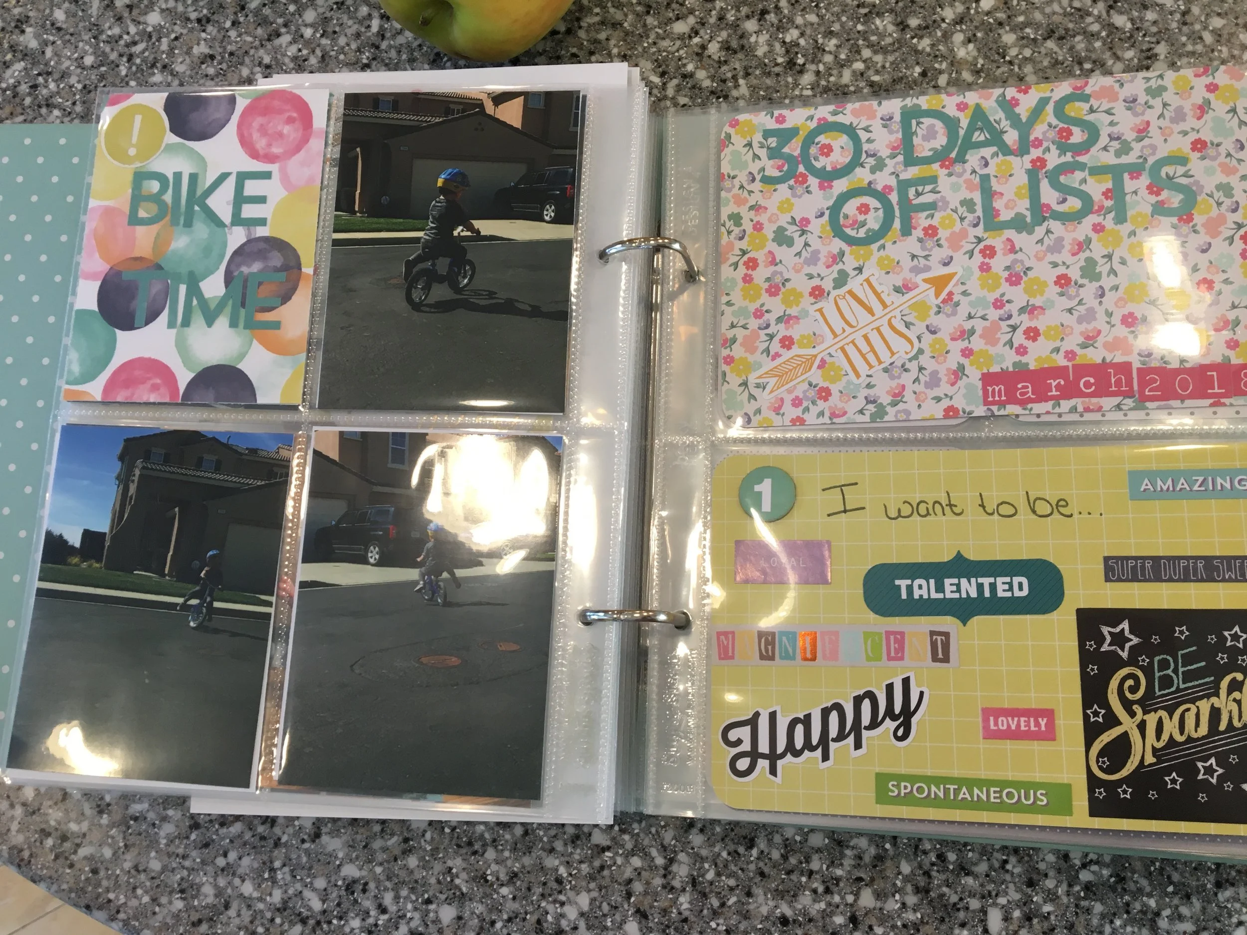 I decided to put my March 30 Days of Lists pages in the same album.