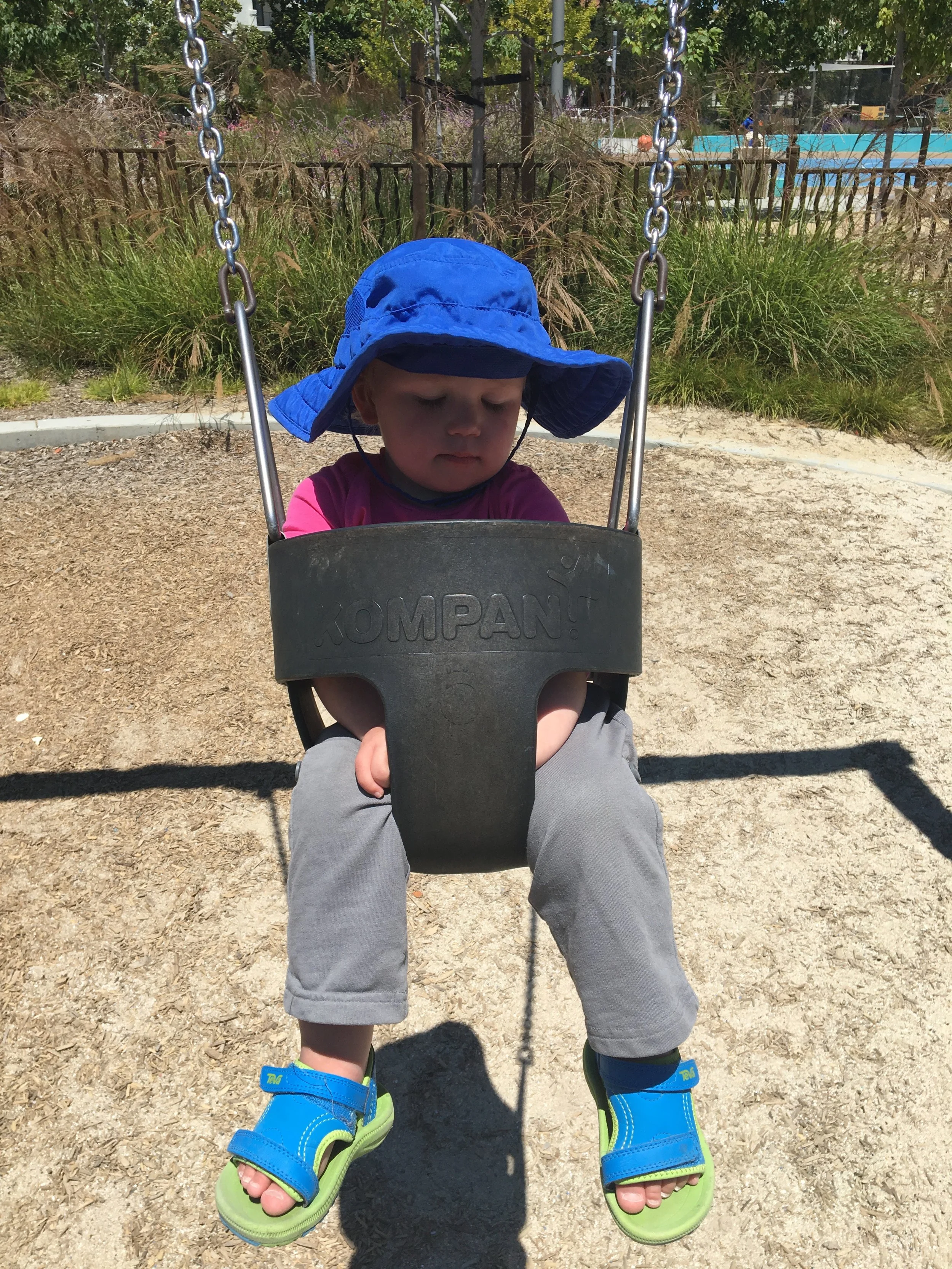Falling asleep swinging