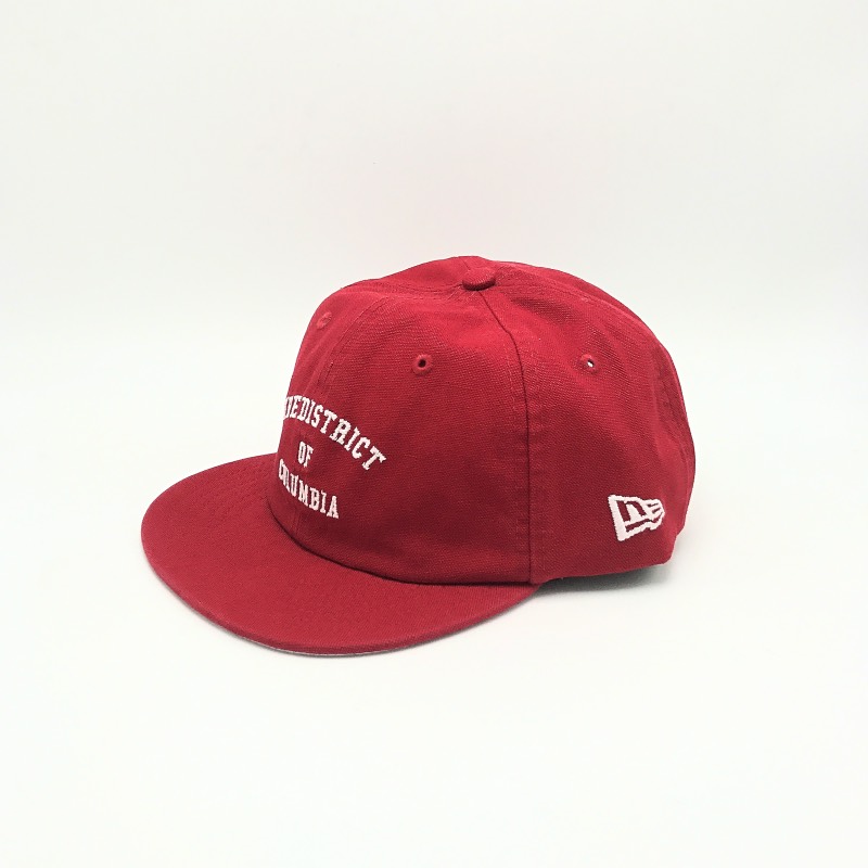 MAJOR x New Era The District Crush-Proof Dad Hat in Red Canvas — MAJOR