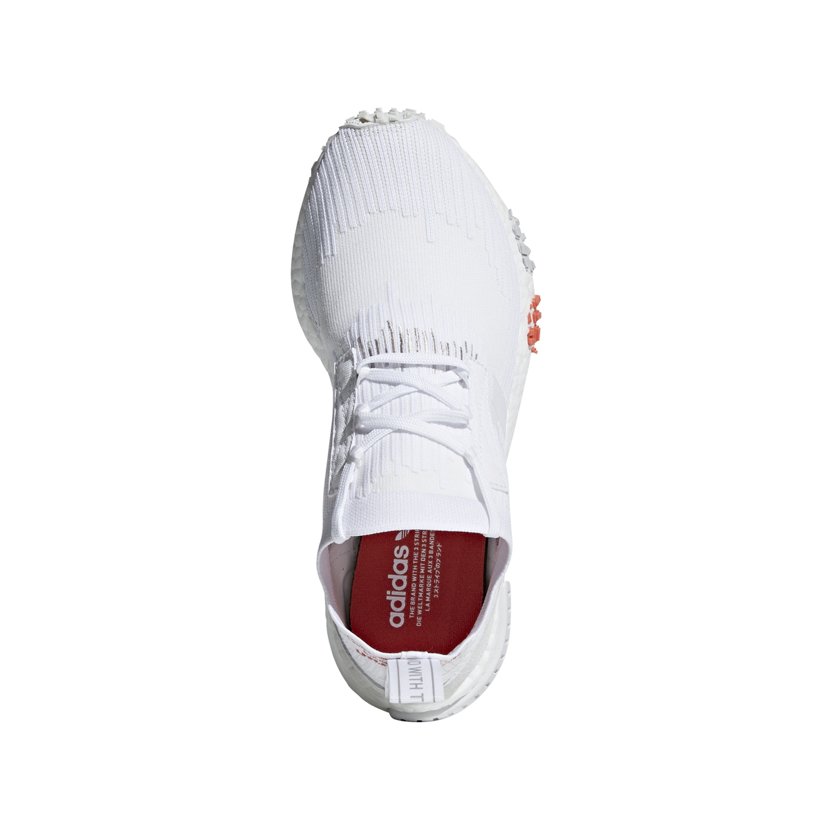 declaración amenazar infinito Adidas Women's NMD_Racer Primeknit in White/White/Trace Scarlet — MAJOR