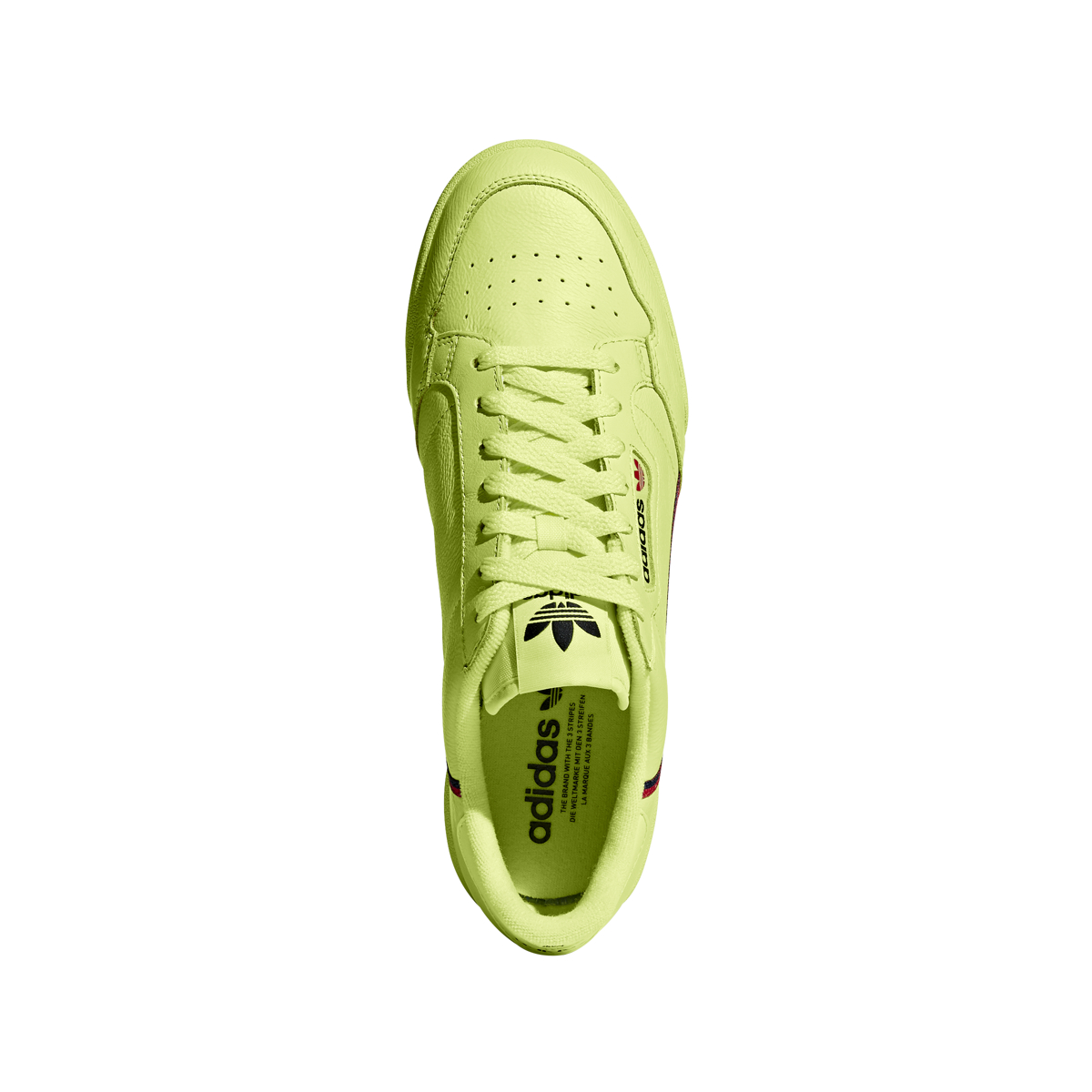 adidas originals continental 80's sneakers in semi frozen yellow