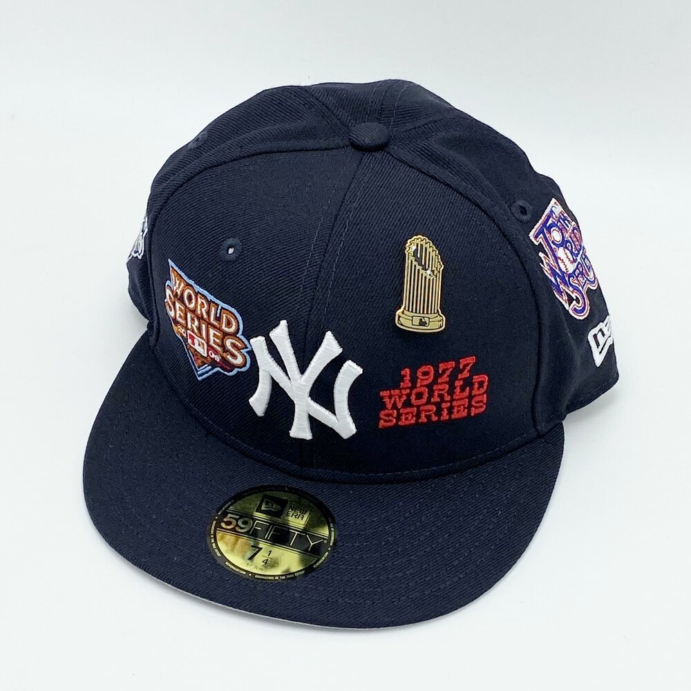New x York Yankees Modern Era World Series Championships 59Fifty Fitted Cap in Navy — MAJOR