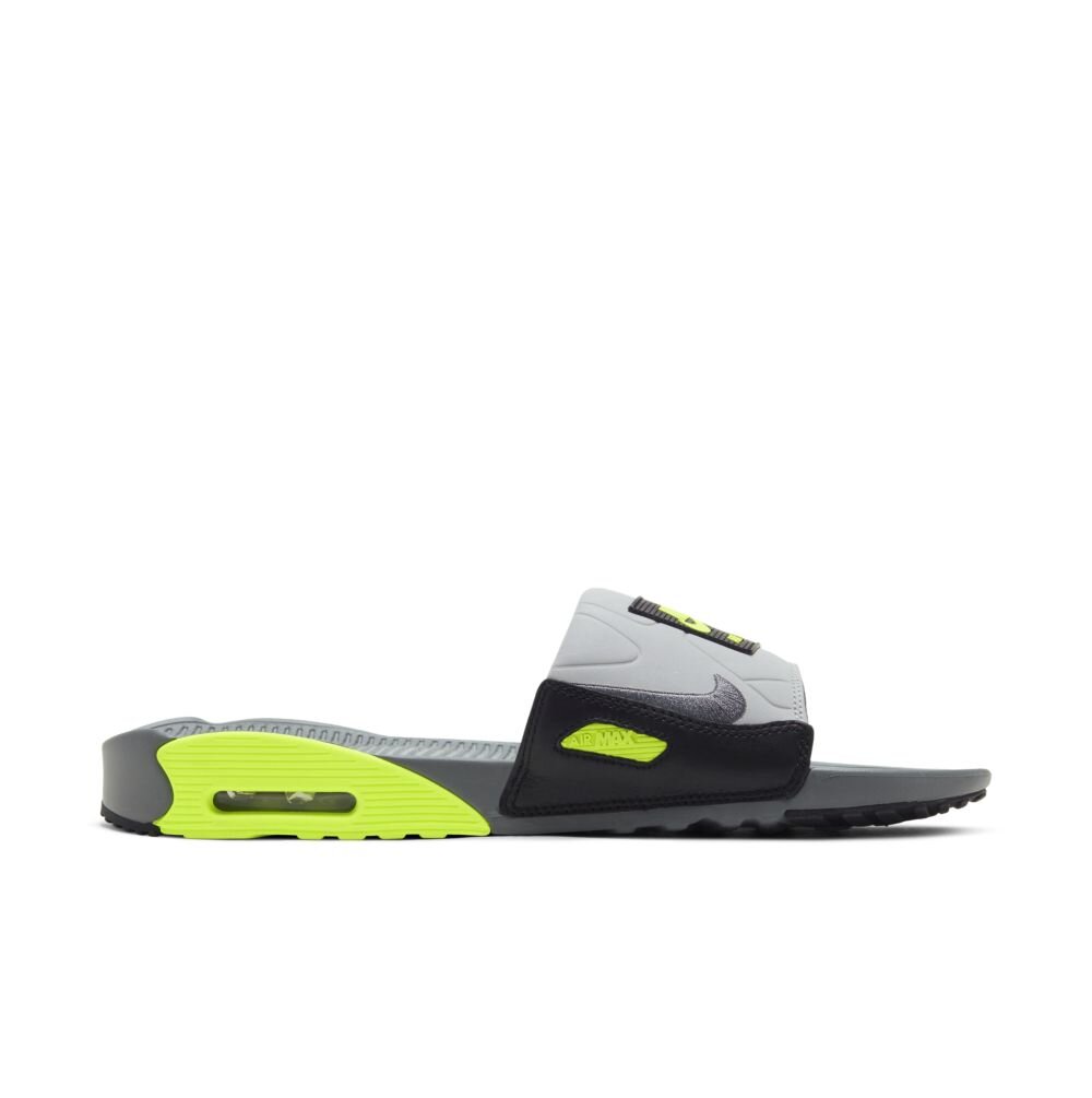 Nike Air Max 90 Slide in Grey/Volt — MAJOR Nike Air Max 90 Slide in Grey/Volt — MAJOR
