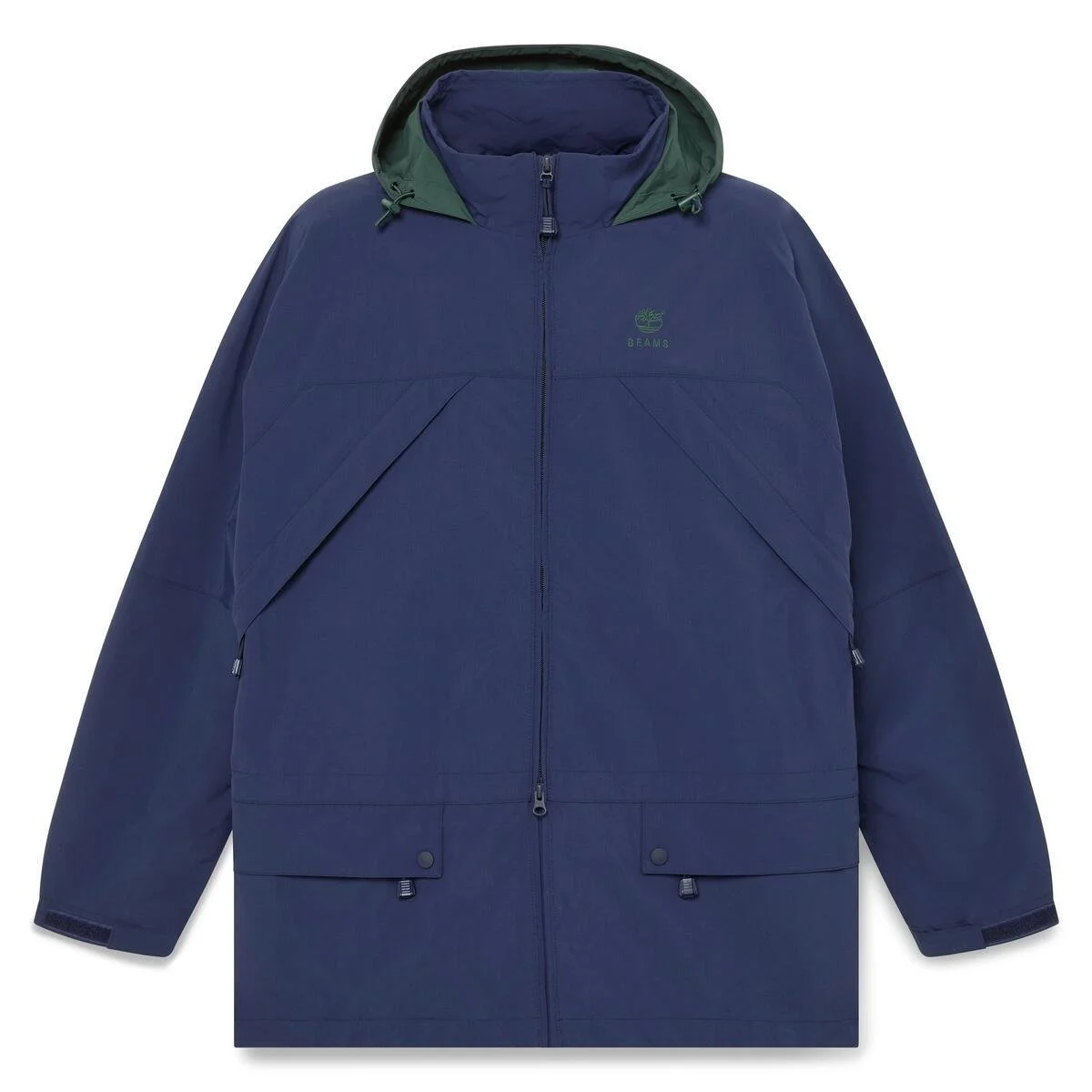 Timberland® x BEAMS Nylon Zip Up Convertible Jacket in Peacoat