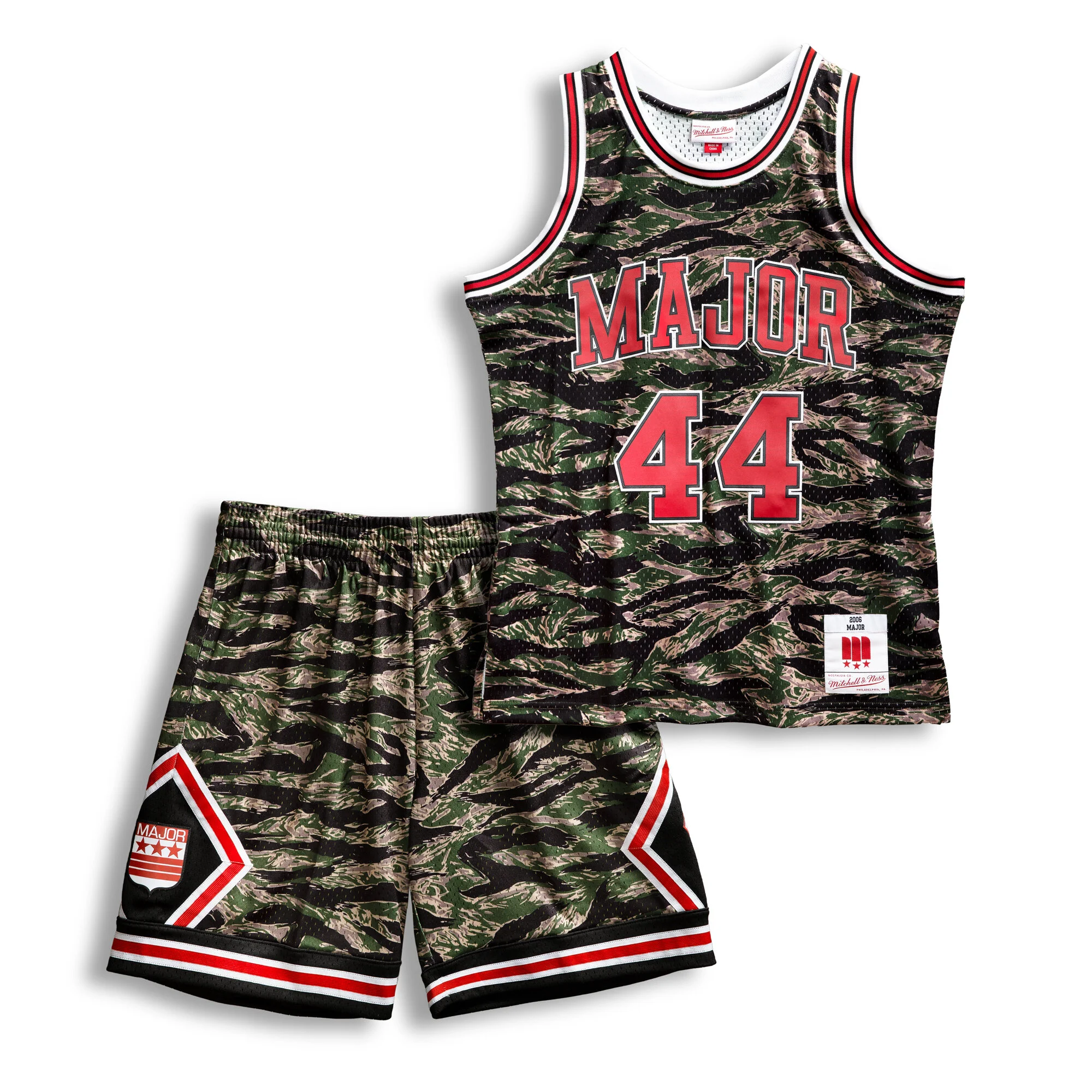 Mitchell & Ness x MAJOR Tiger Camo Swingman 2006 Capsule