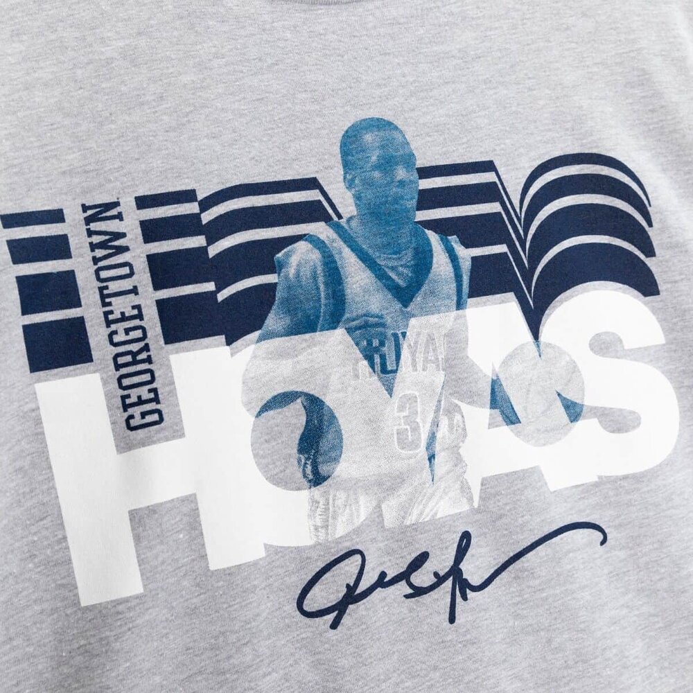 Mitchell & Ness Run That Back Georgetown Allen Iverson T-Shirt in Heather  Grey — MAJOR