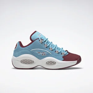 Reebok Question Low in Digital Blue/Classic Burgundy — MAJOR