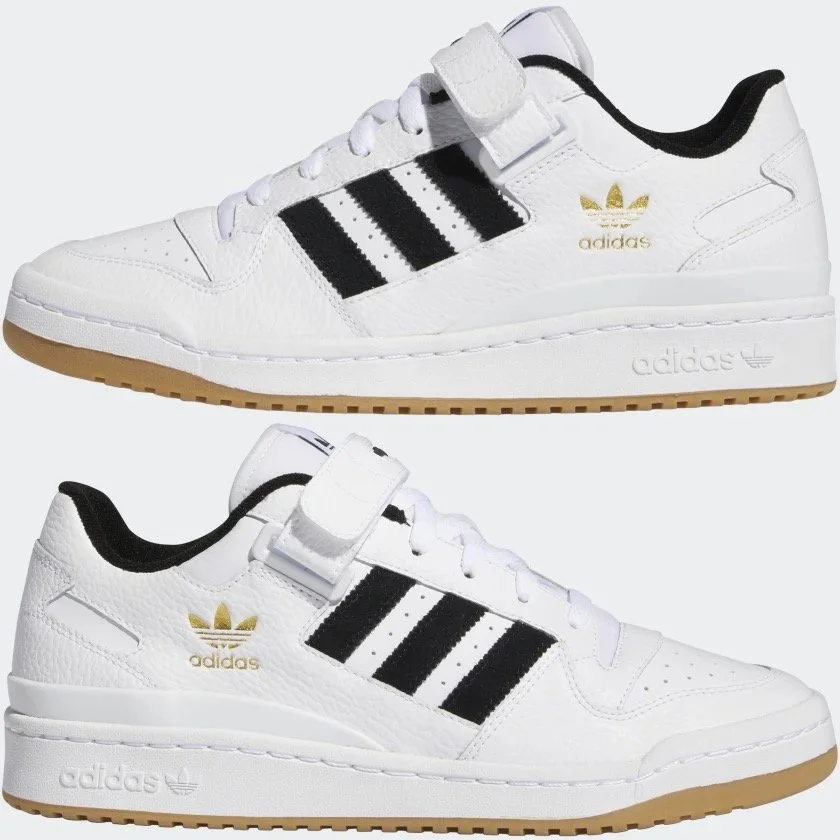 Adidas Forum Low in White/Black/Gum 