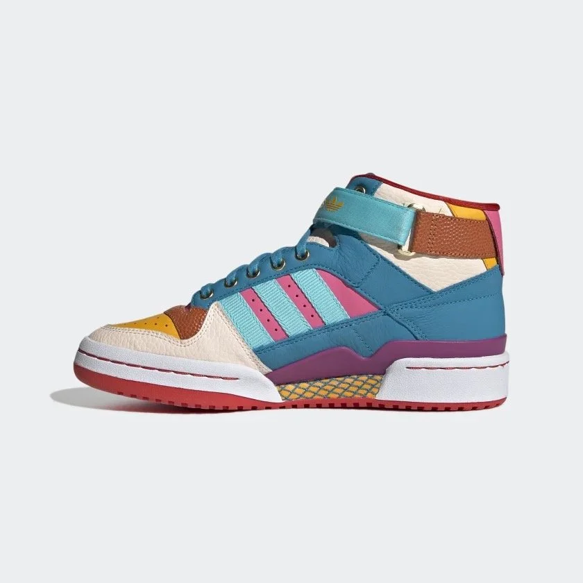 colorful high top adidas