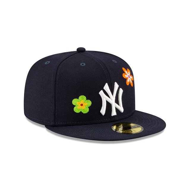 NEW YORK YANKEES CAP NEW ERA 59FIFTY FITTED CAP NAVY CHAIN STITCH