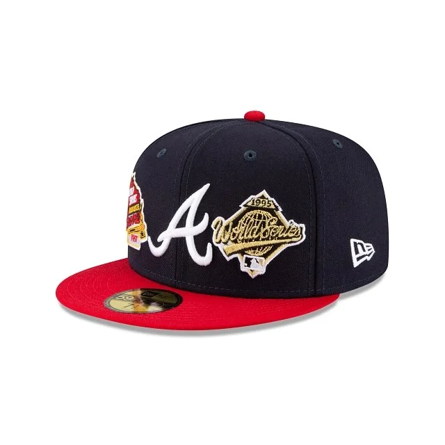 New Era Atlanta Braves World Champions 59Fifty Fitted Cap in Navy/Red —  MAJOR