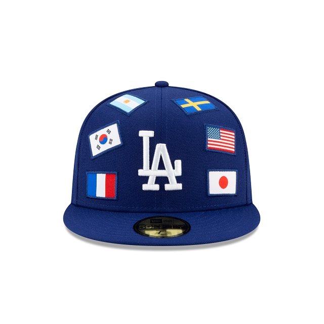 Los Angeles Dodgers All Over Flag 59FIFTY Fitted Royal Hat