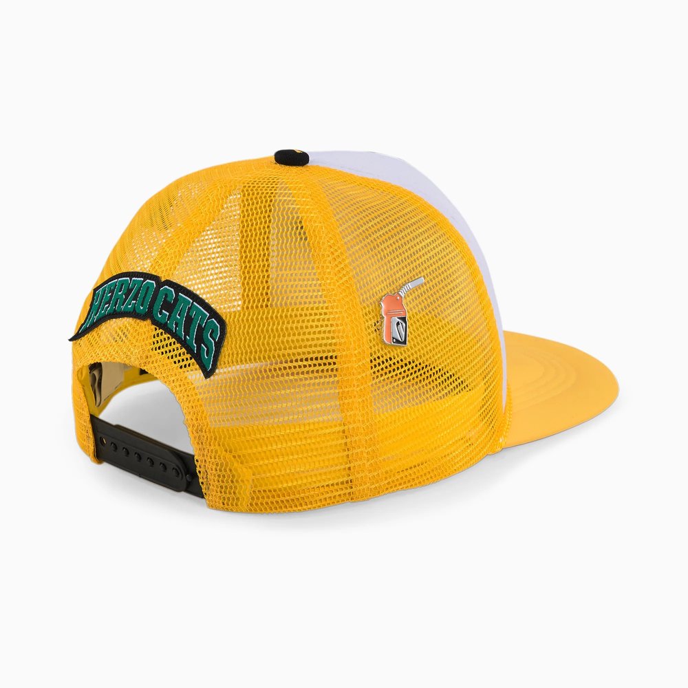 Puma x Upscale Vandal Hometown Heroes X-Sports Trucker Cap in Yellow/White  — MAJOR