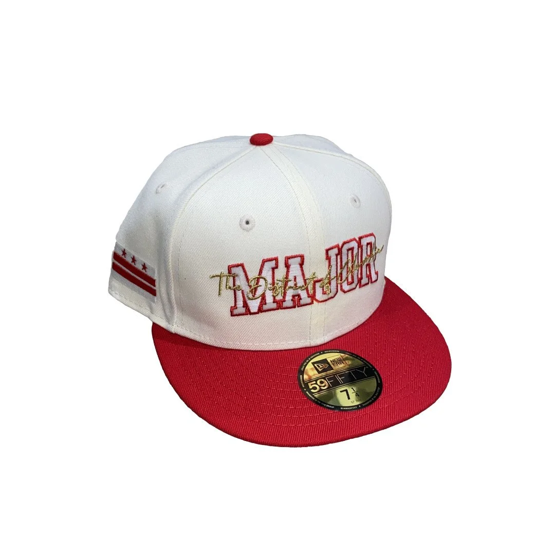 New Era x MAJOR Arch TDOC Script Chrome/Red 59Fifty Fitted
