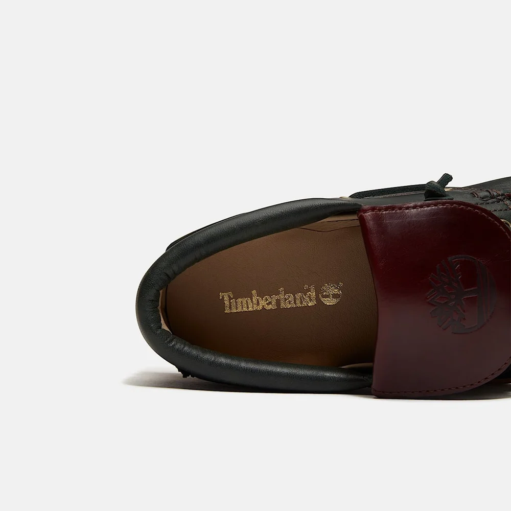Timberland® Authentic Flip Tongue 3-Eye Lug Boat Shoe in Dark
