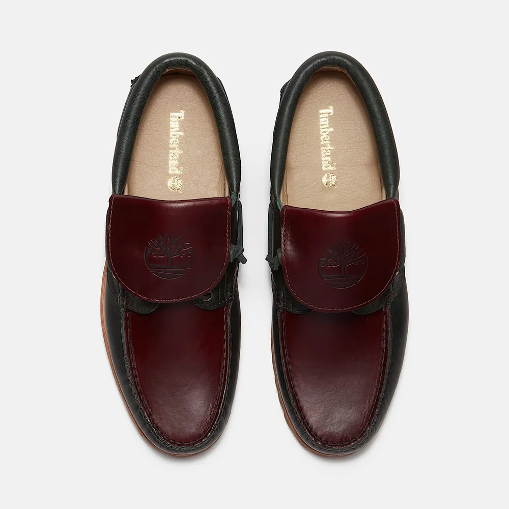 Timberland® Authentic Flip Tongue 3-Eye Lug Boat Shoe in Dark