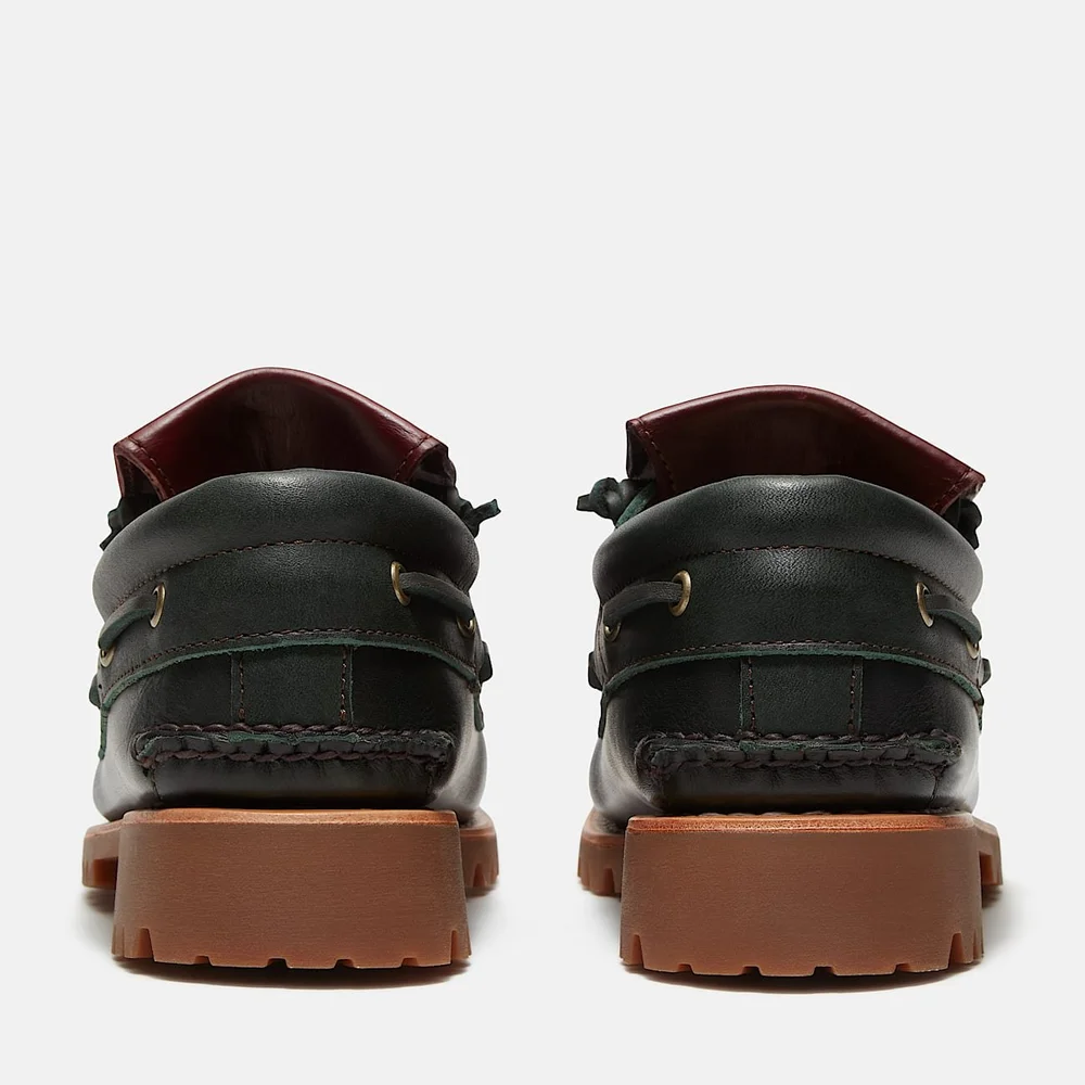 Timberland® Authentic Flip Tongue 3-Eye Lug Boat Shoe in Dark