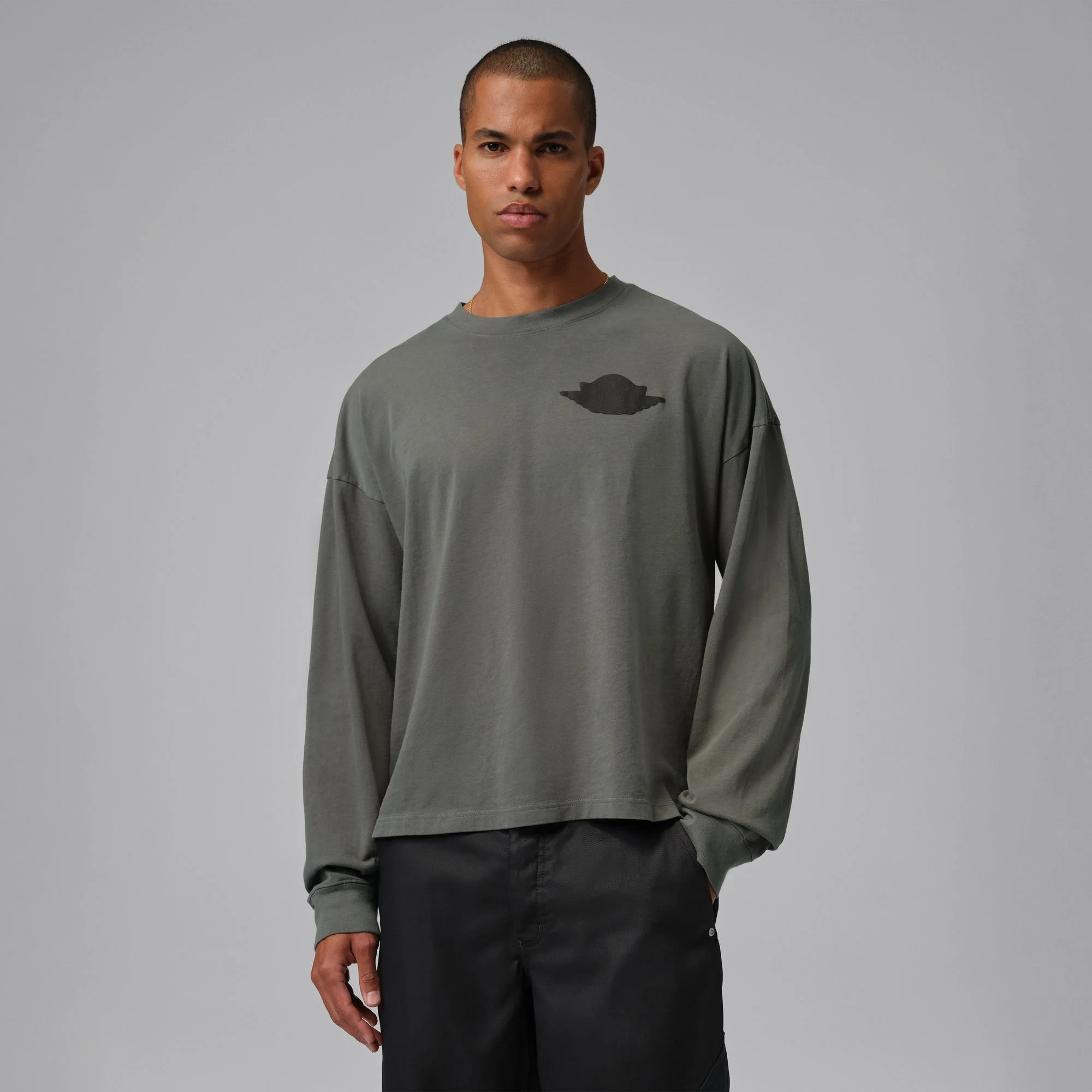 Jordan MJ Wings Long Sleeve Tee in River Rock