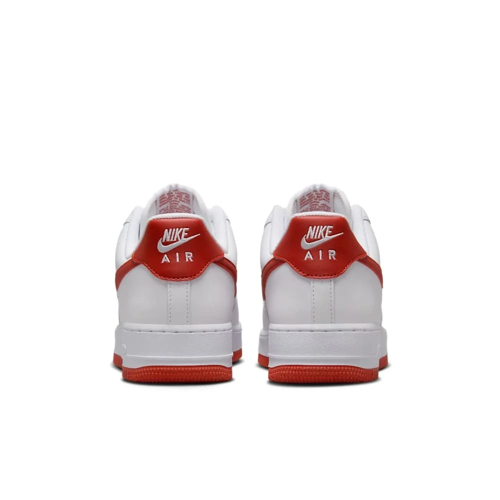 Nike Air Force 1 '07 in White/Dragon Red — MAJOR