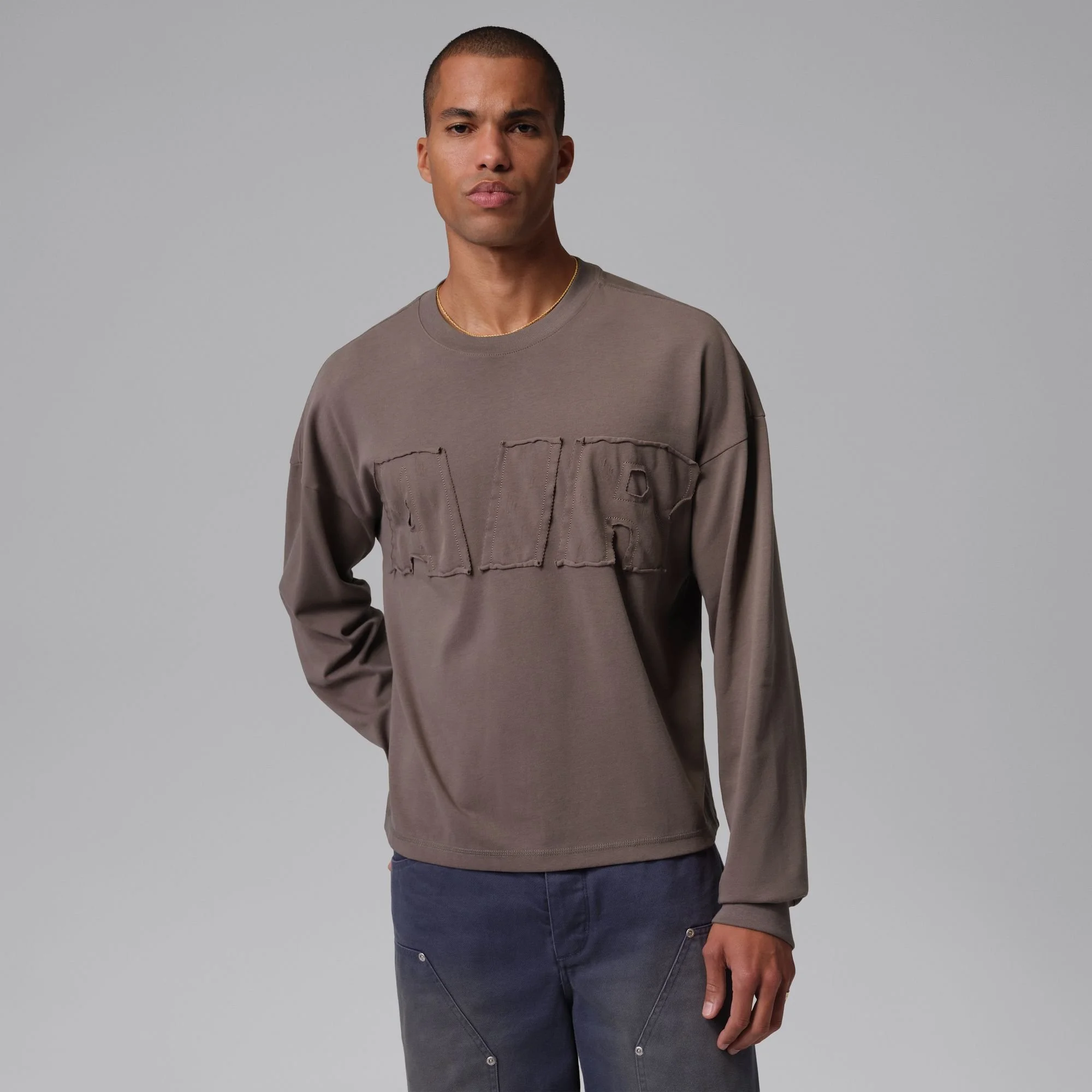 Jordan MJ Air OS Long Sleeve Tee in Cave Stone