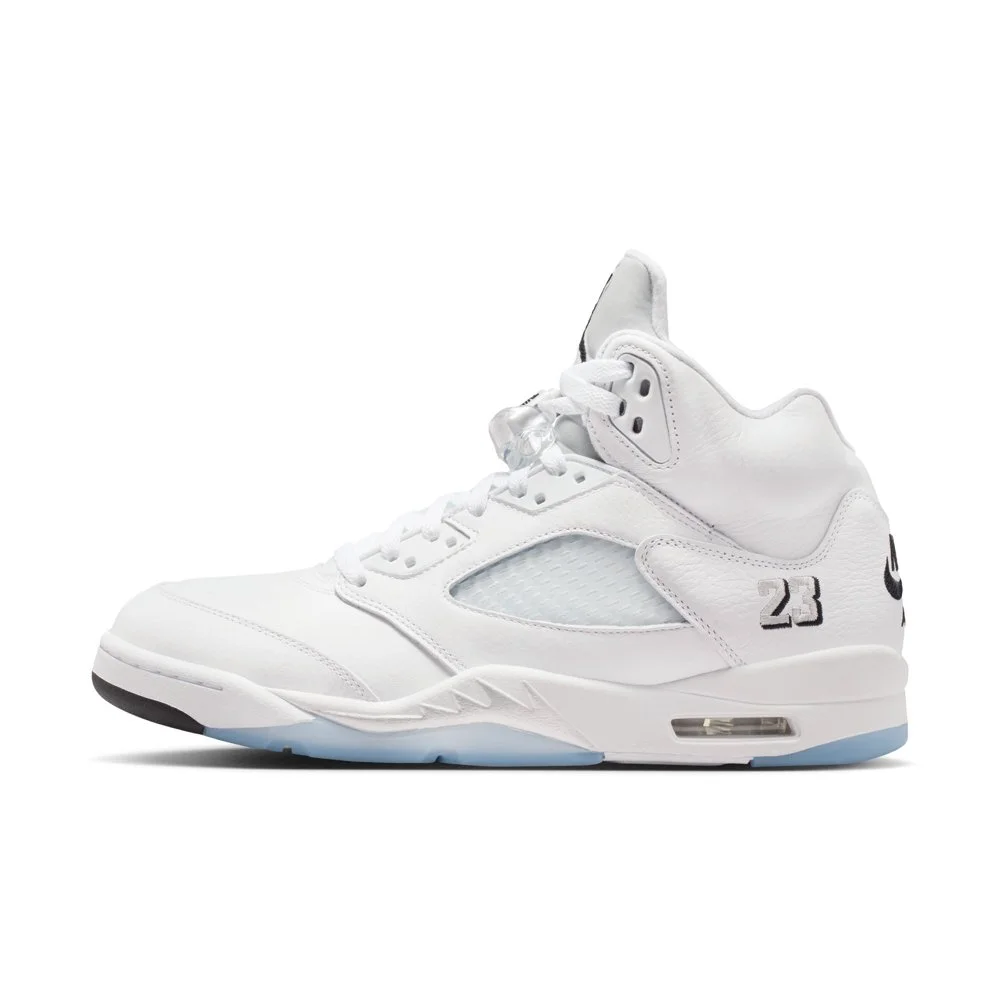 Air Jordan 5 Retro in White Metallic