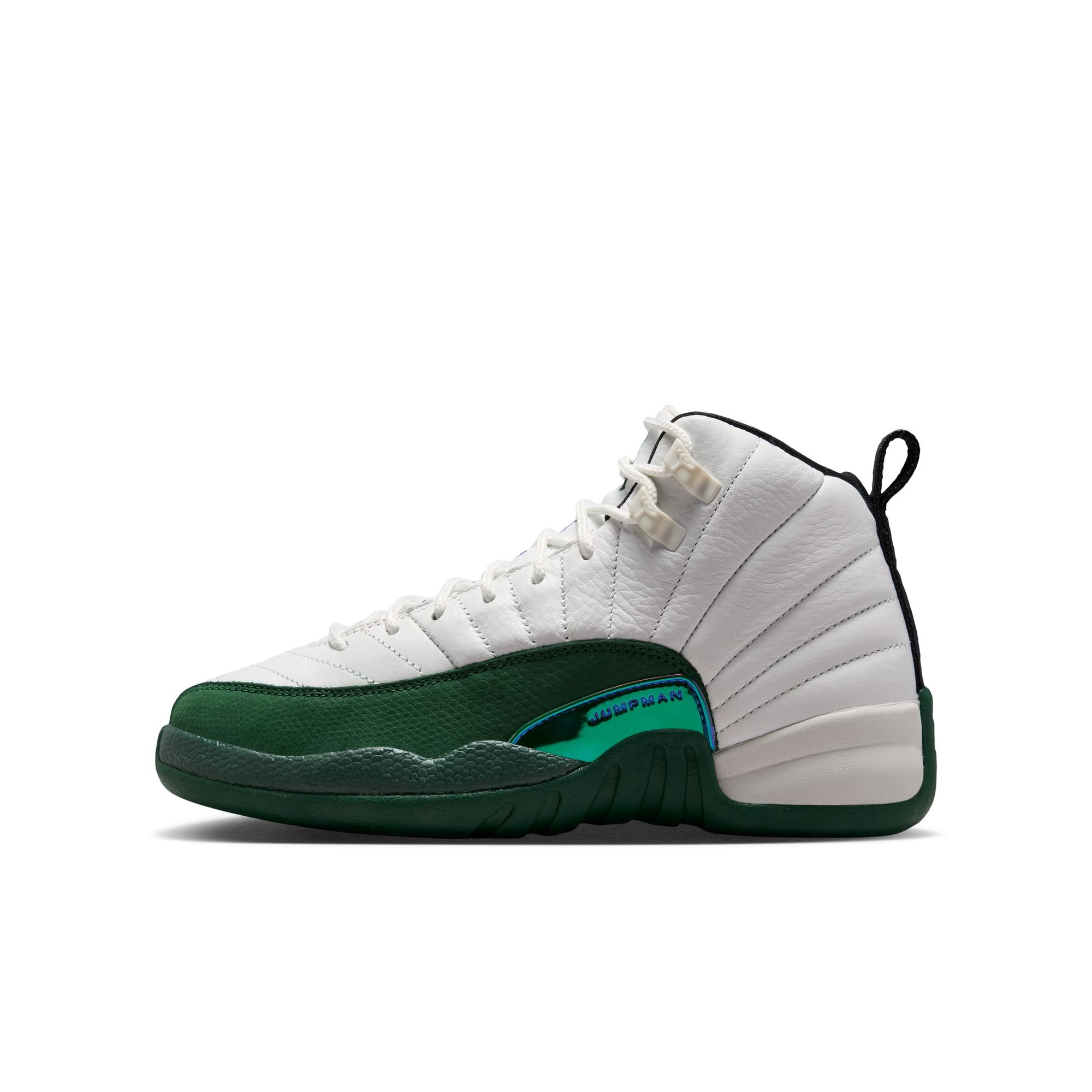 Air Jordan 12 Retro GS "Idols Become Rivals" in White/Gorge Green