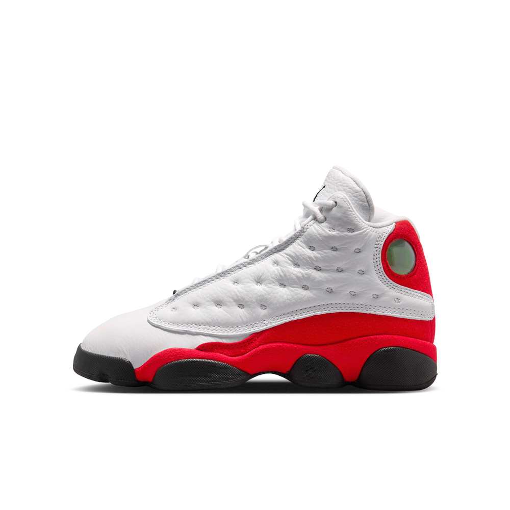 Air Jordan 13 Retro GS in White/True Red